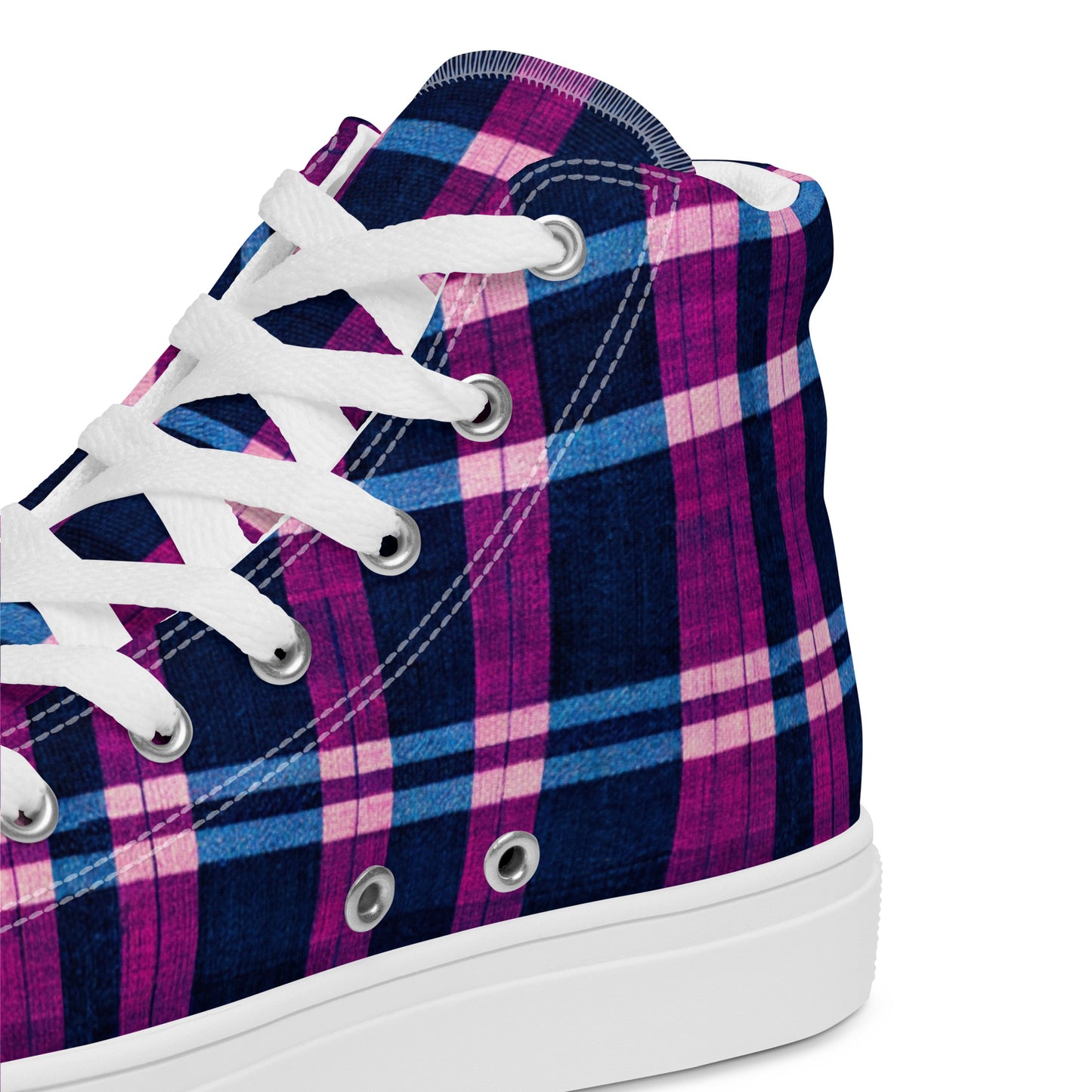 Royal Highlander Plaid Men’s high top canvas shoes