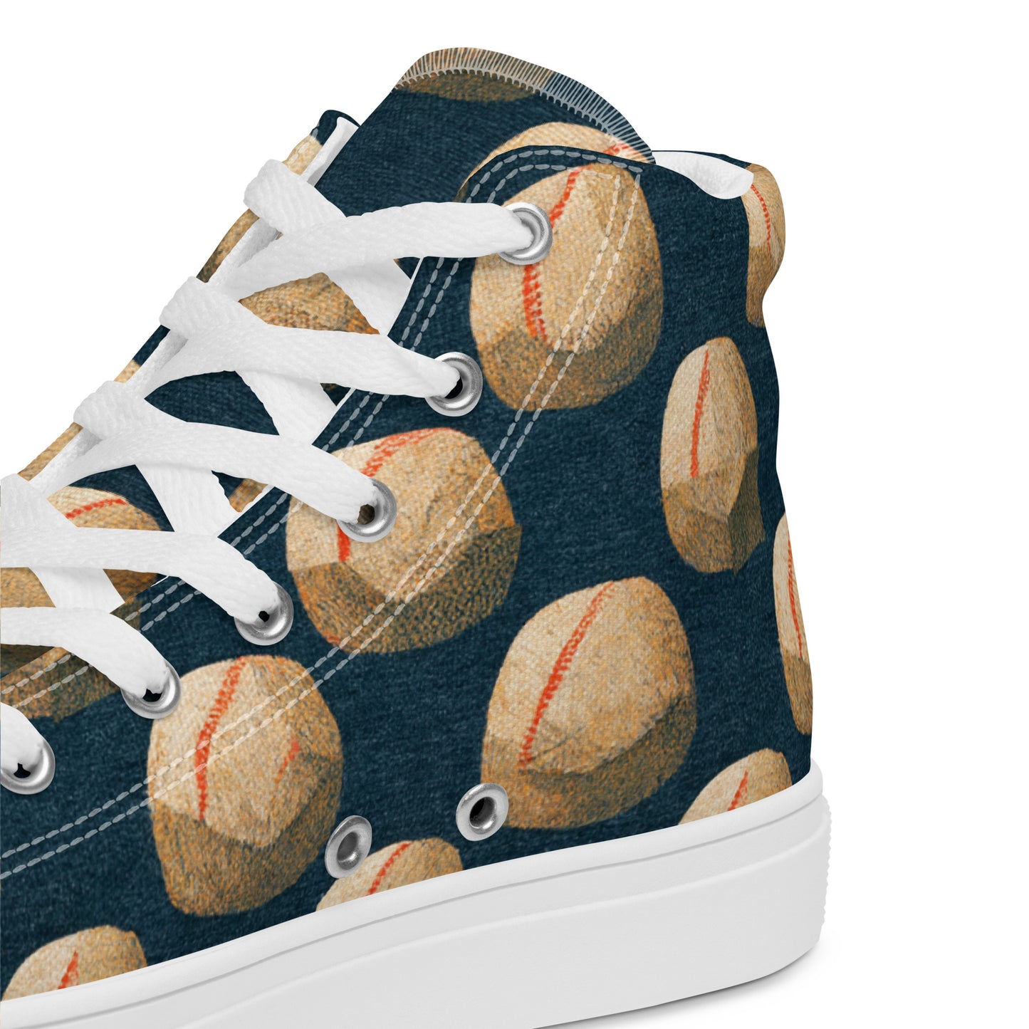 Home Run Hues Men’s high top canvas shoes