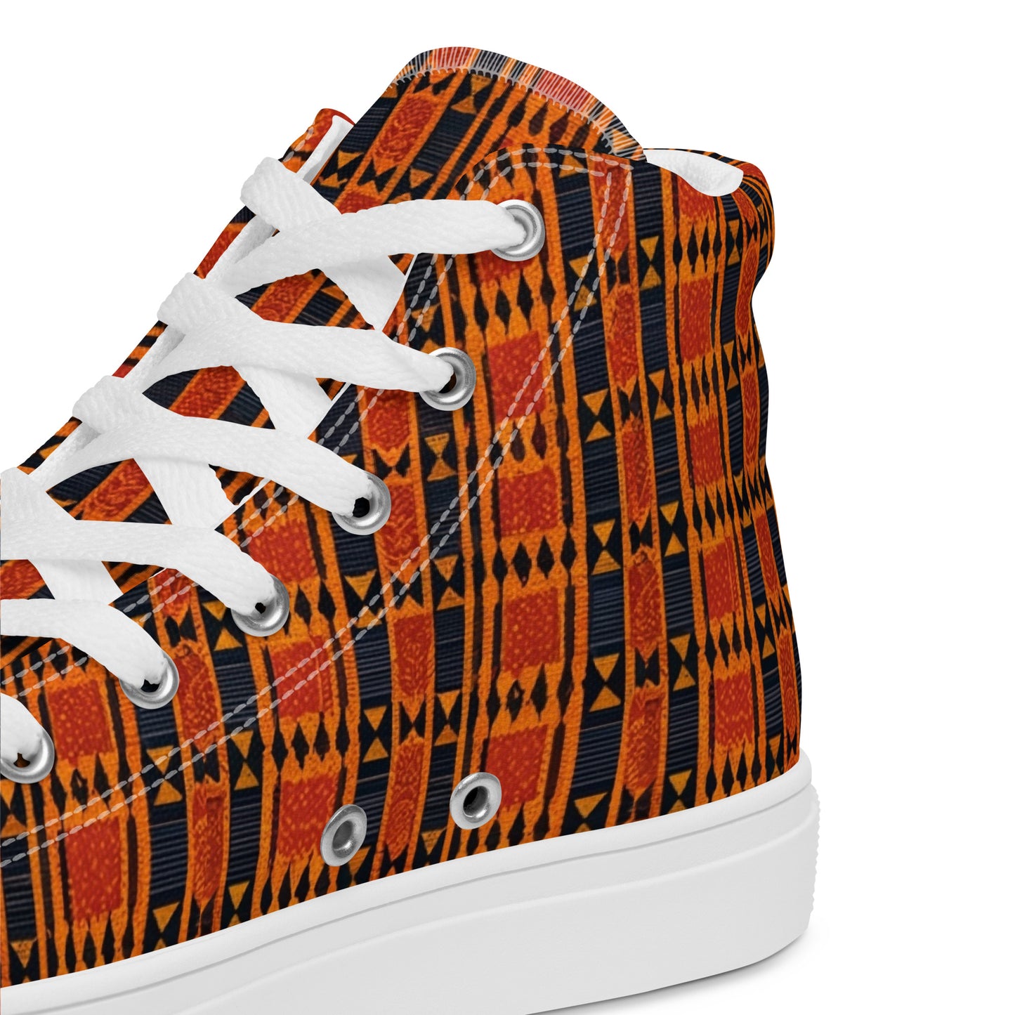 Maasai Stripe Mirage Men’s high top canvas shoes