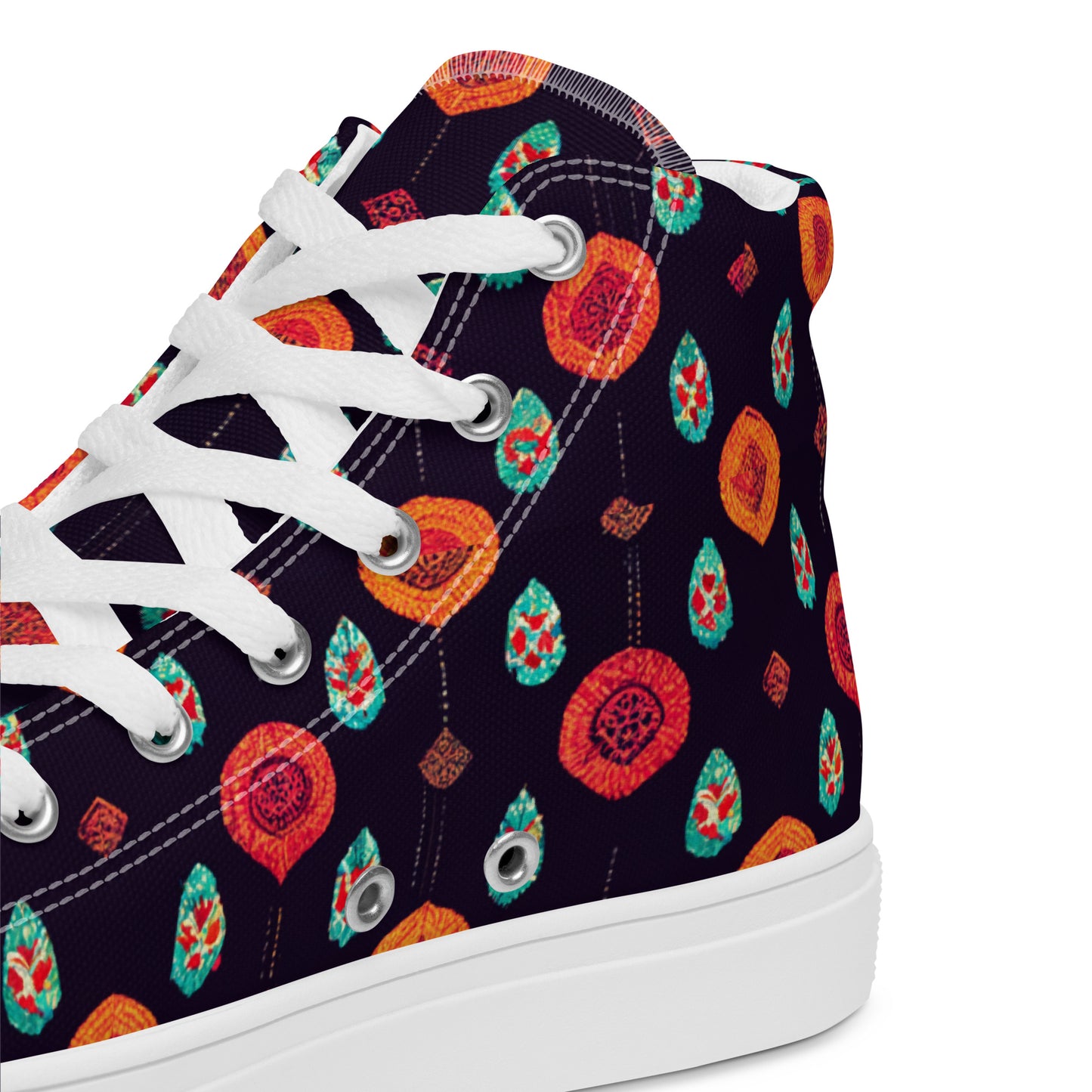 Free Spirited Flora Men’s high top canvas shoes