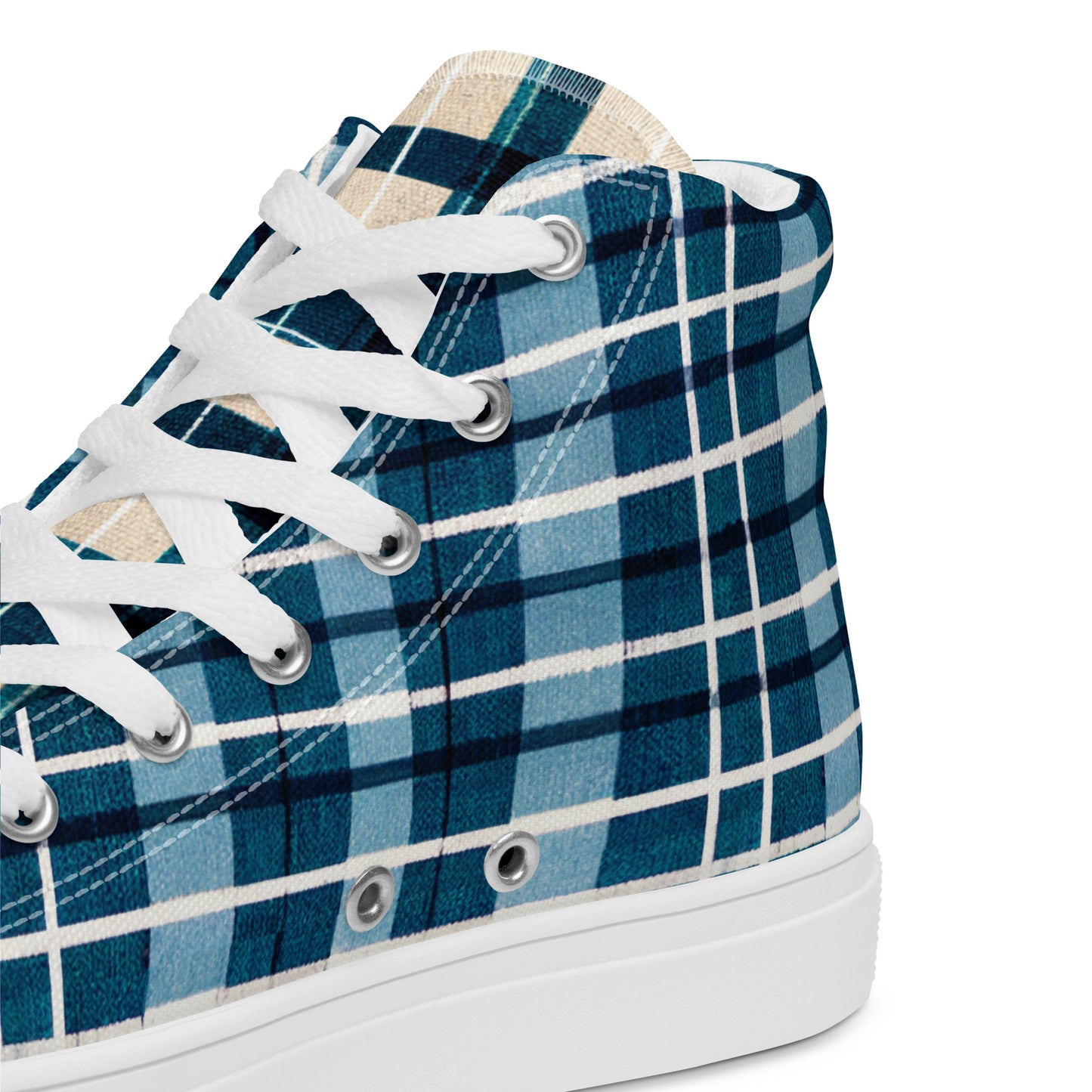 Scotsman’s Skyward Plaid Men’s high top canvas shoes