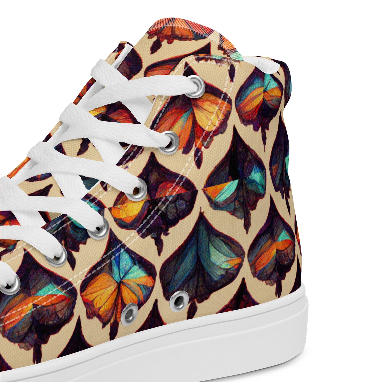 Butterfly Kaleidoscope Men’s high top canvas shoes