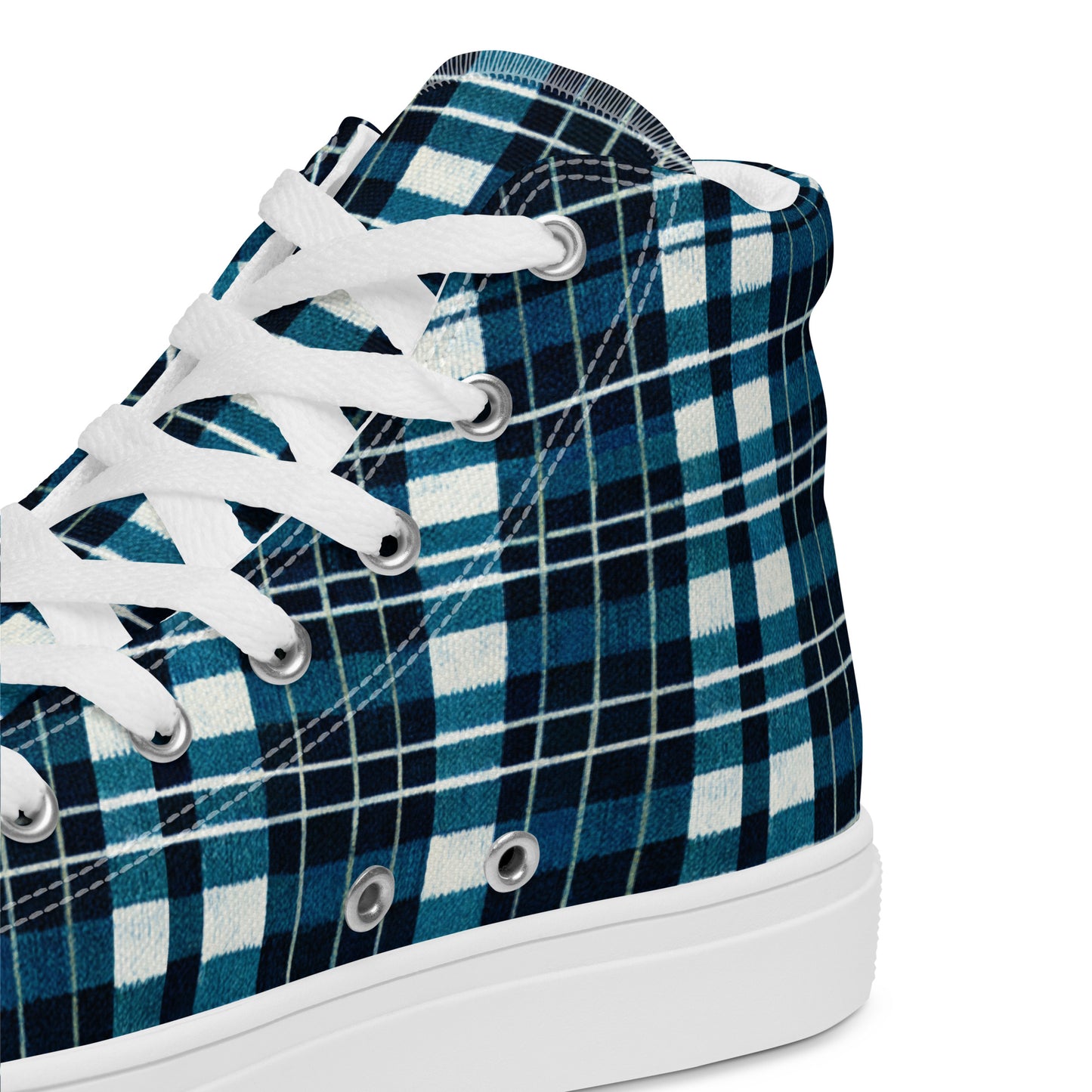 Highland Heritage Plaid Men’s high top canvas shoes