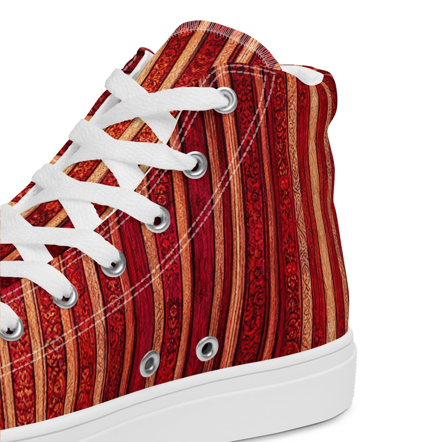 Intricate Carmine Men’s high top canvas shoes