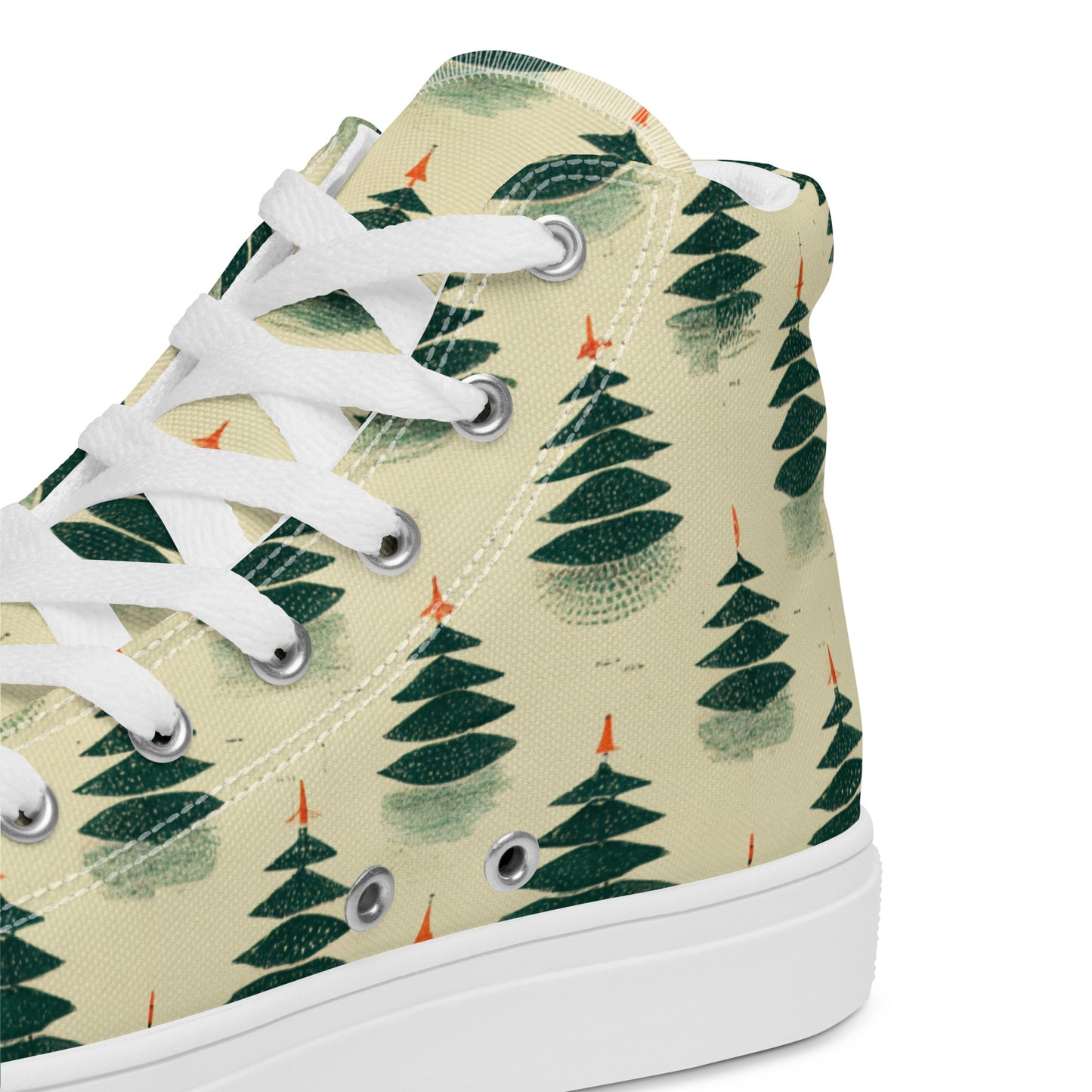 Merry Pine Parade Men’s high top canvas shoes