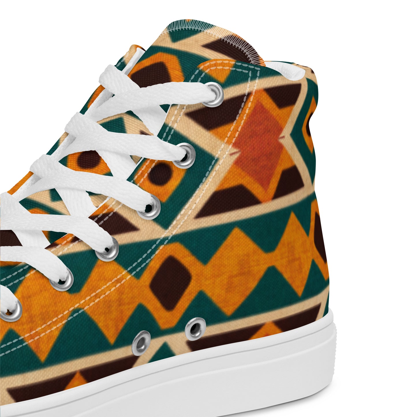 Tropical Diamond Tango Men’s high top canvas shoes