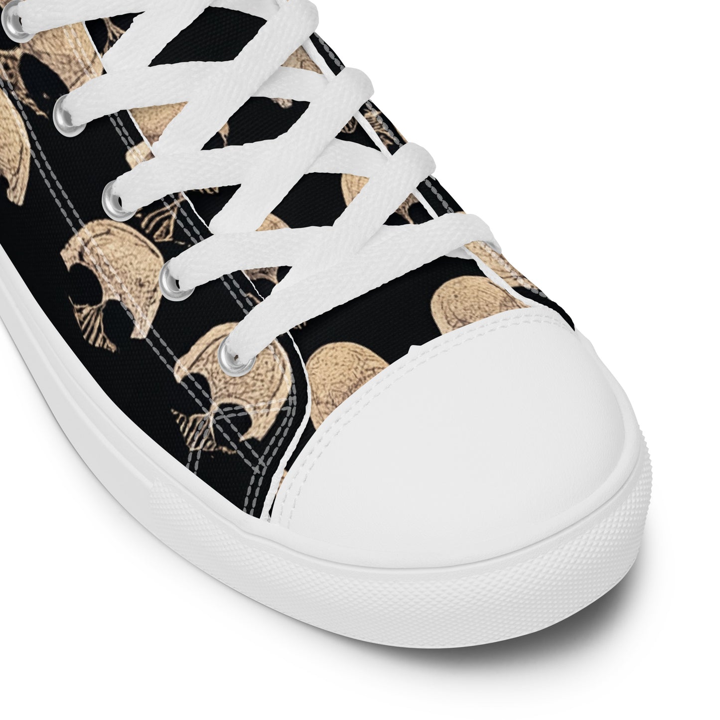 Skulls Grid Men’s high top canvas shoes