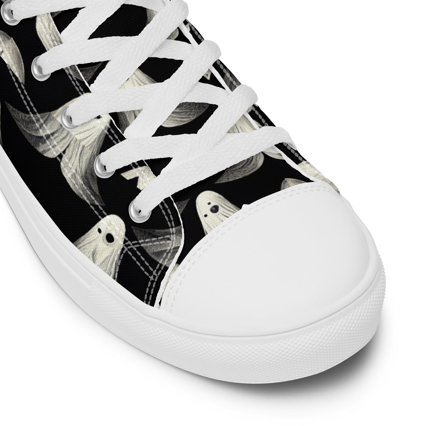 Ghostly Illusions Men’s high top canvas shoes