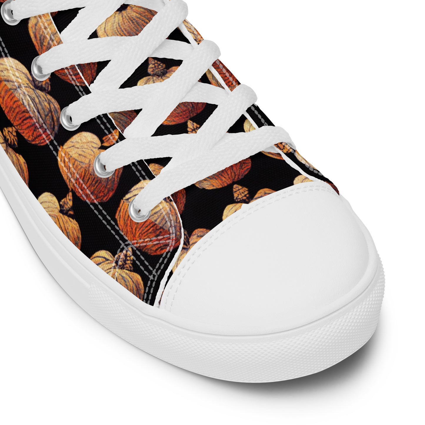 Pumpkin Spice Men’s high top canvas shoes