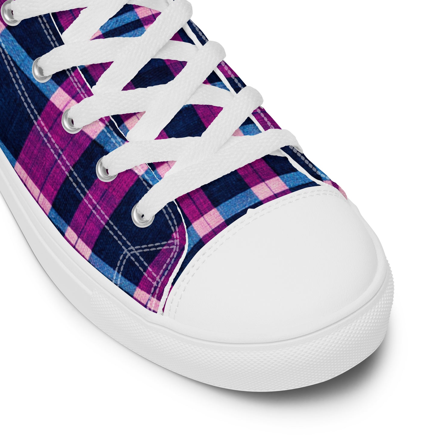 Royal Highlander Plaid Men’s high top canvas shoes