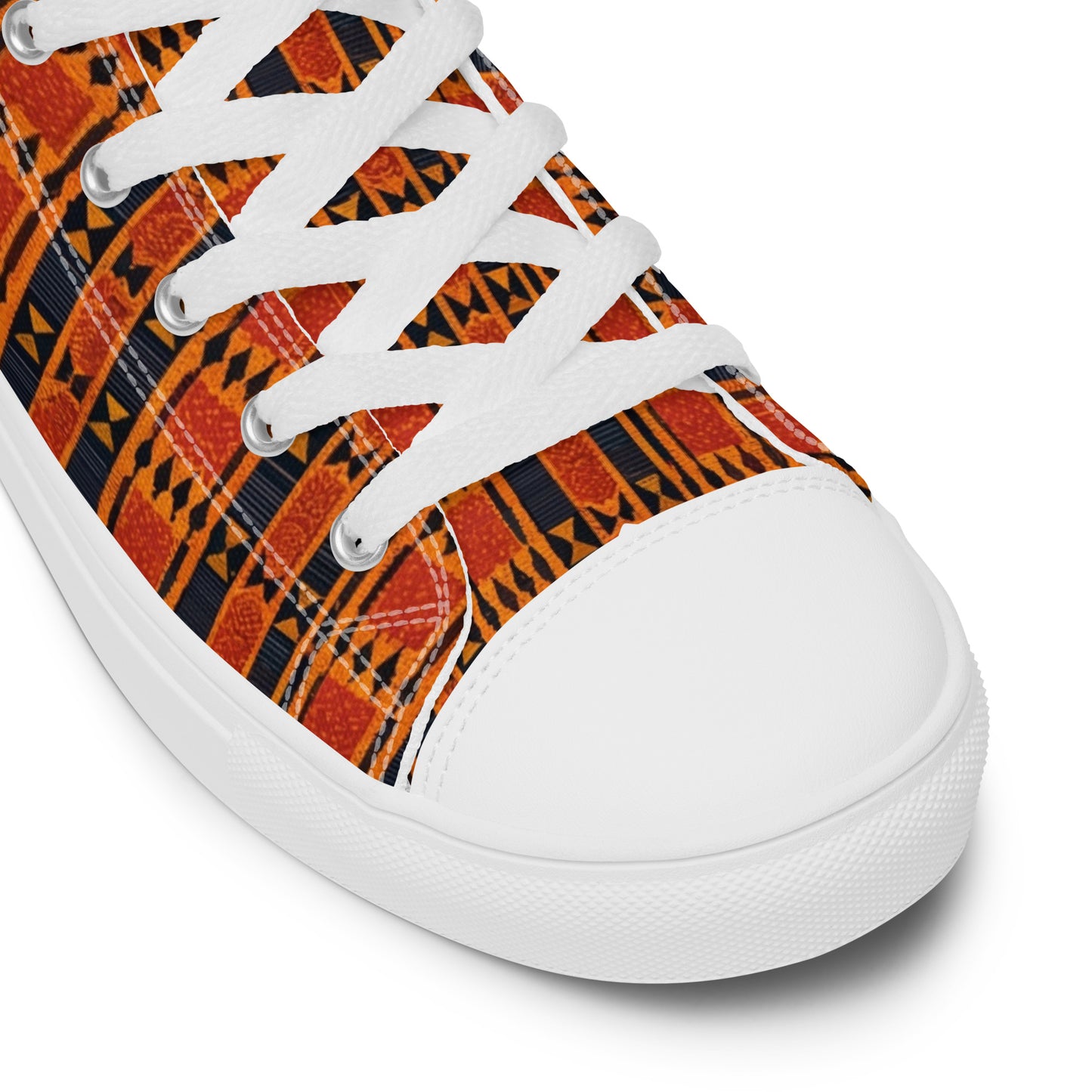 Maasai Stripe Mirage Men’s high top canvas shoes