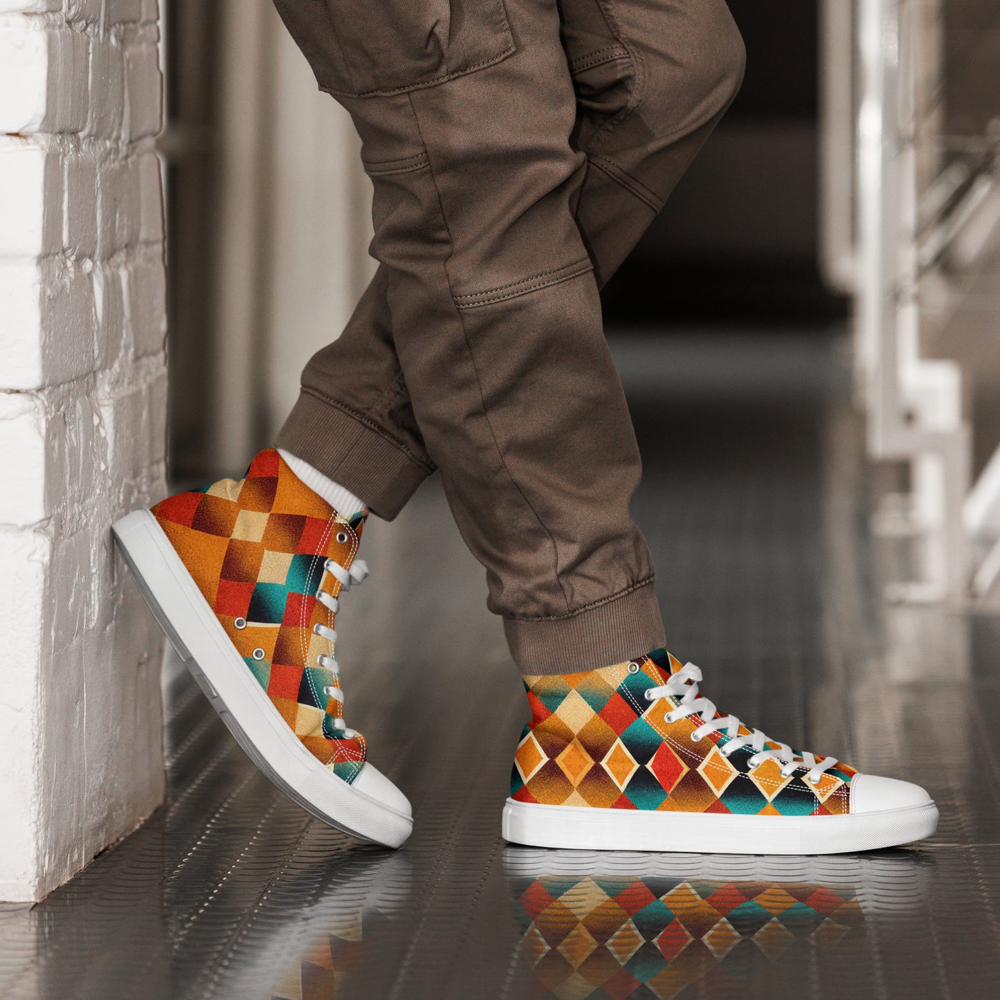 Elemental Weave Men’s high top canvas shoes