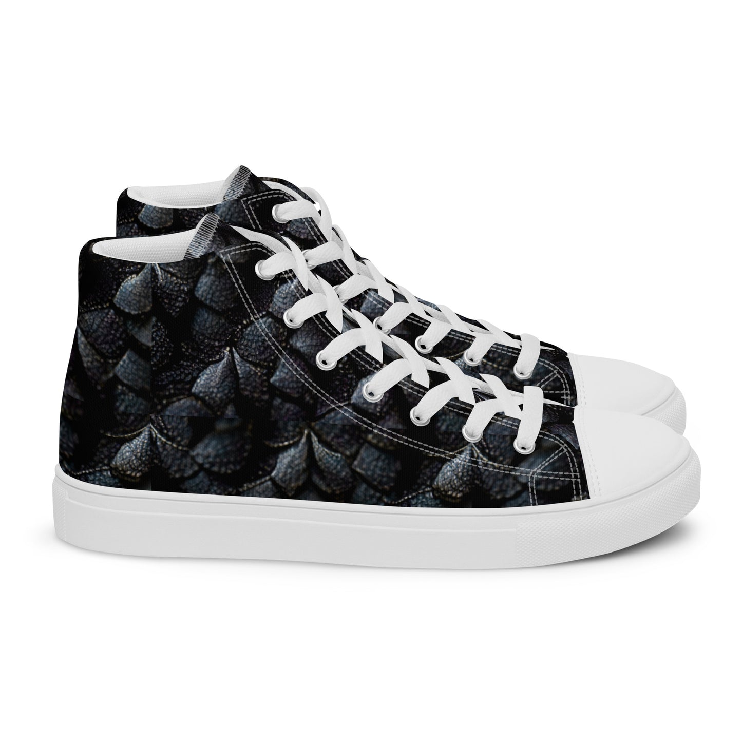 Onyxxor, the Cliff Sentinel Dragon Men’s high top canvas shoes