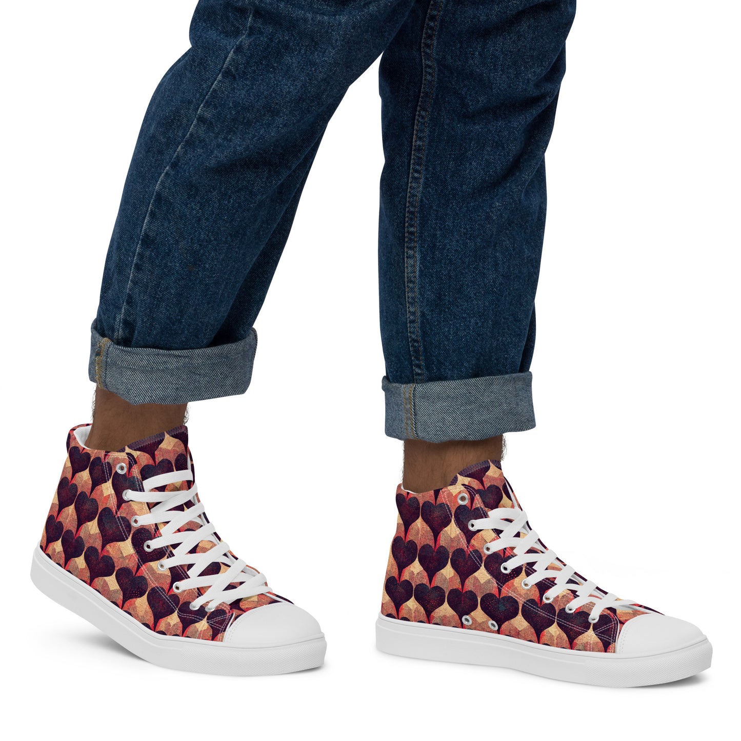 Loves Tapestry Men’s high top canvas shoes