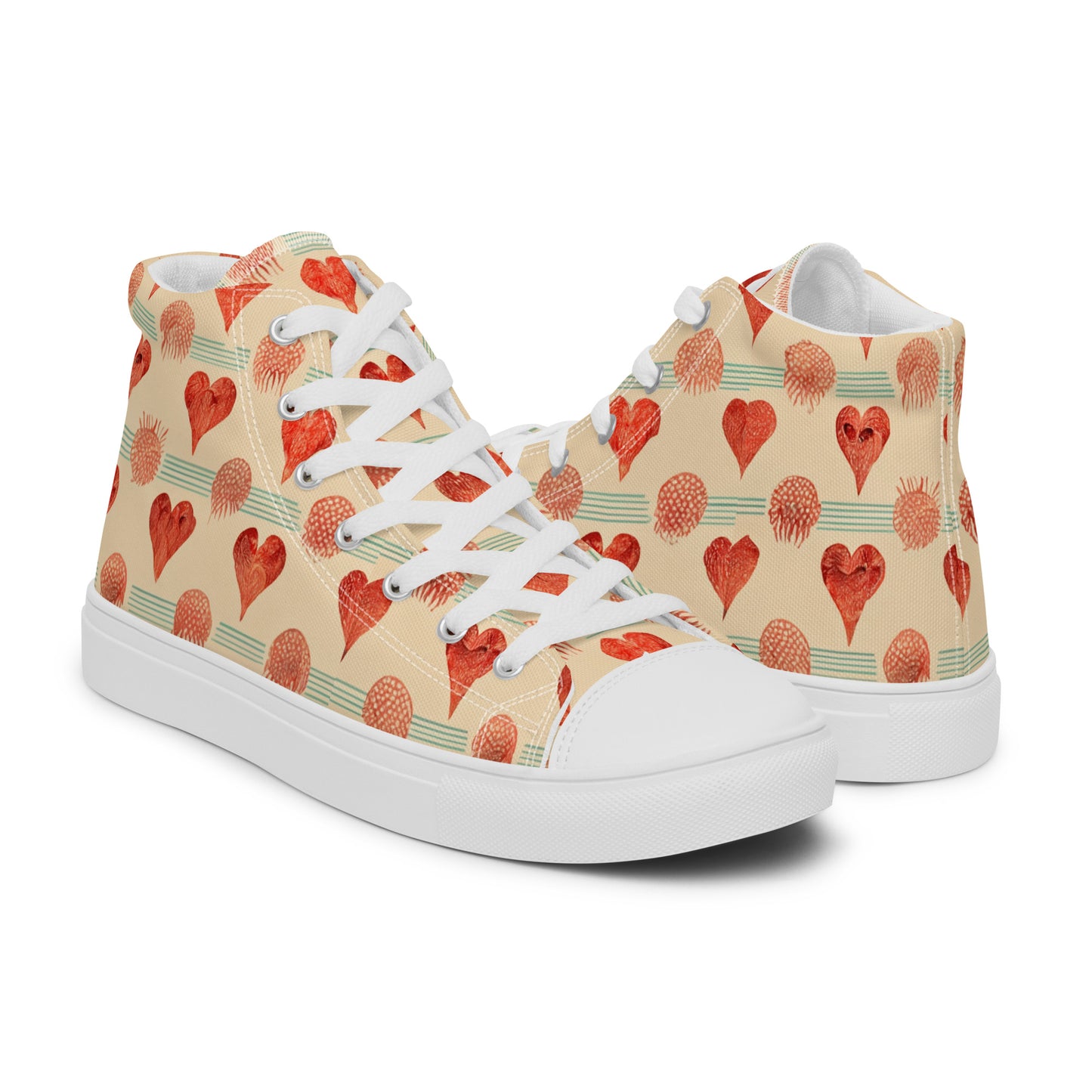 Loves Prints Men’s high top canvas shoes