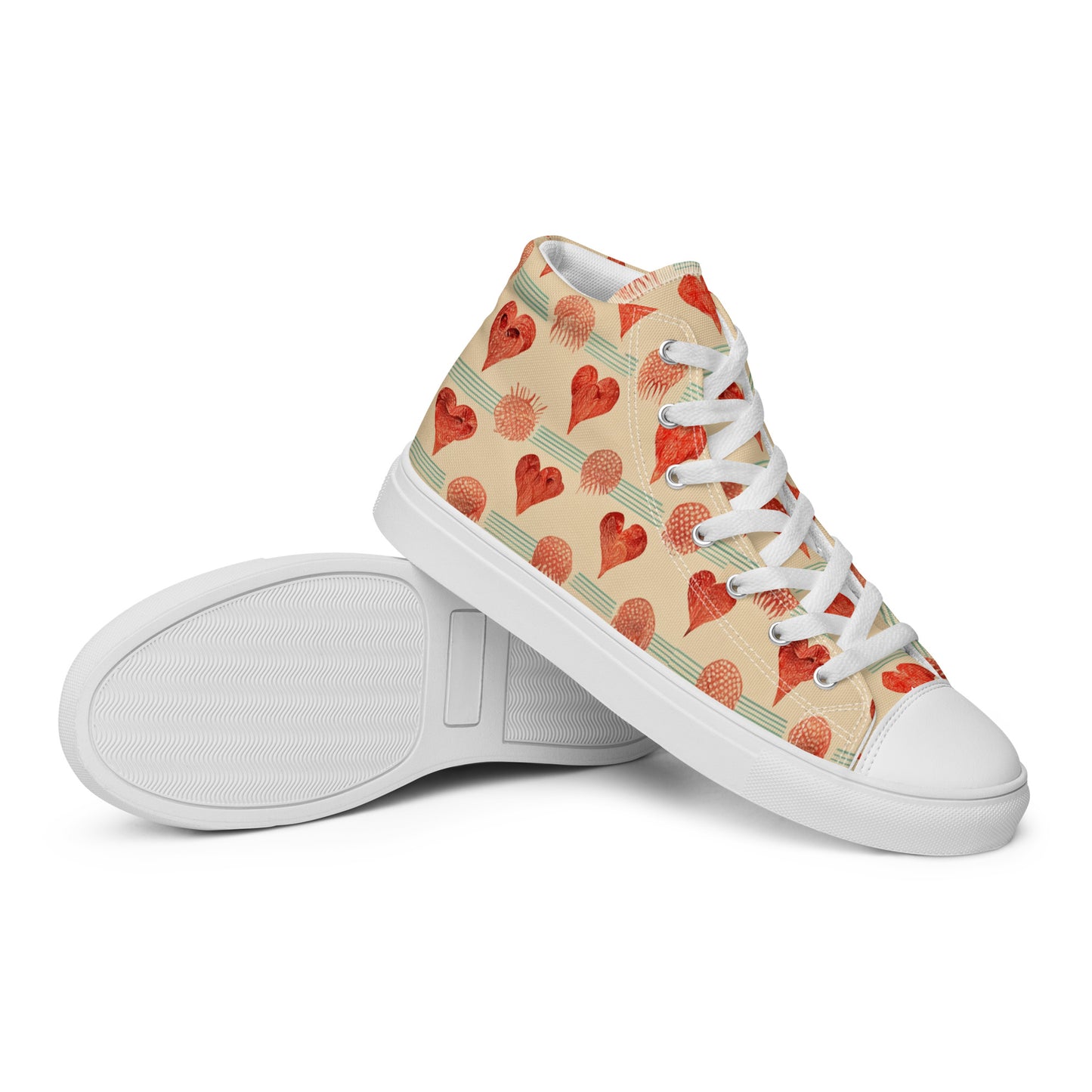 Loves Prints Men’s high top canvas shoes