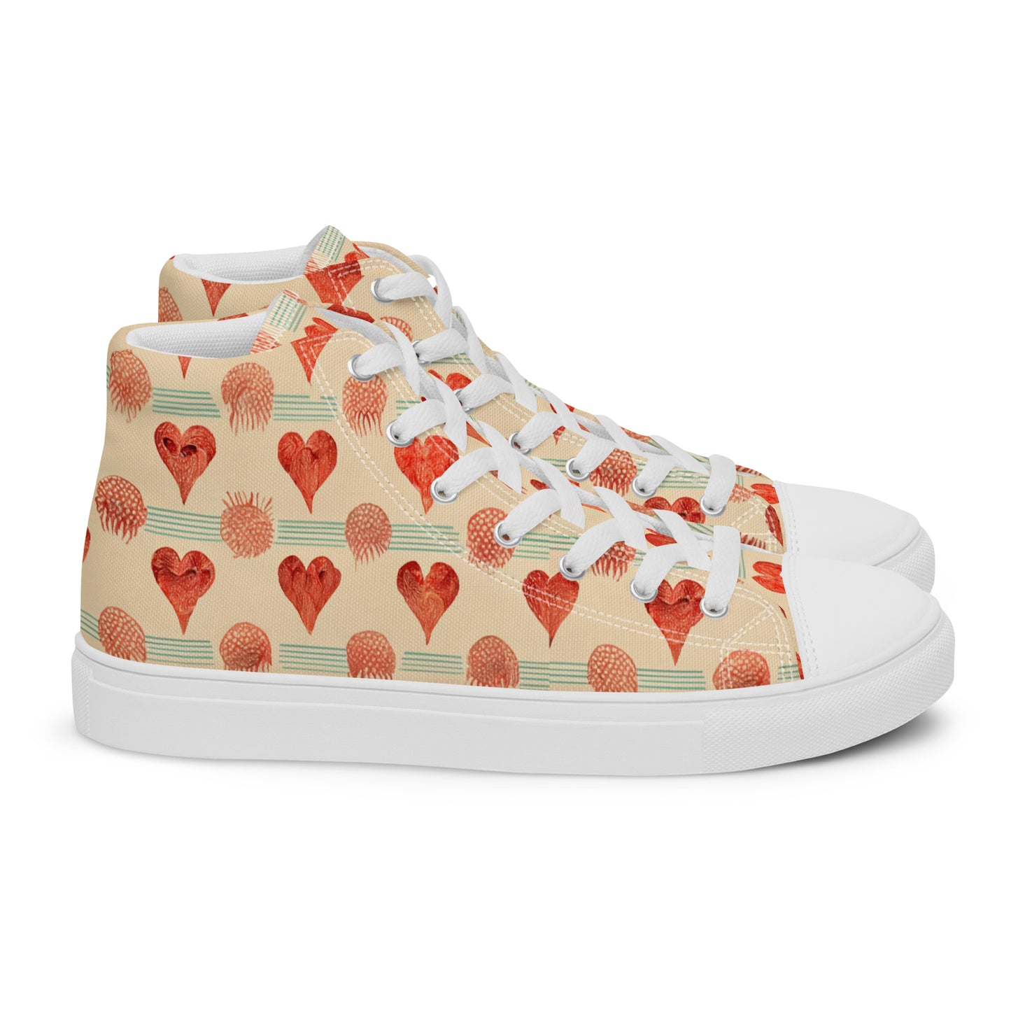 Loves Prints Men’s high top canvas shoes