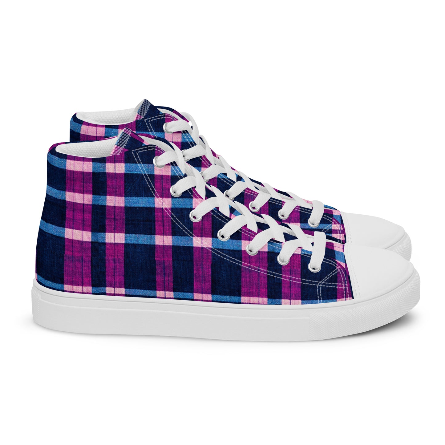 Royal Highlander Plaid Men’s high top canvas shoes