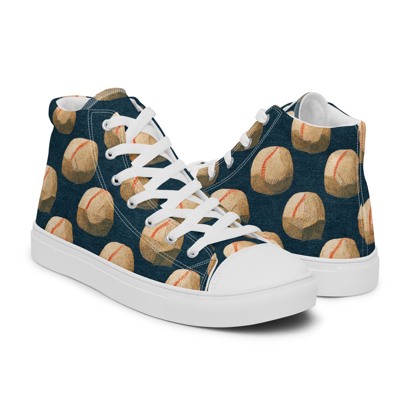 Home Run Hues Men’s high top canvas shoes