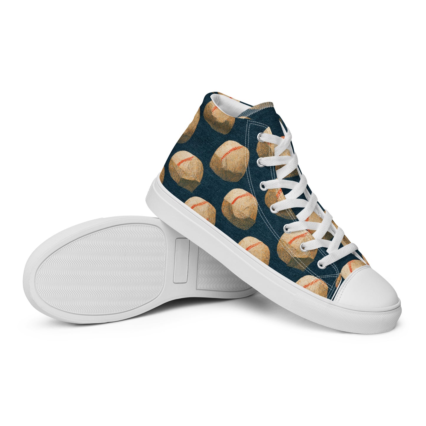 Home Run Hues Men’s high top canvas shoes