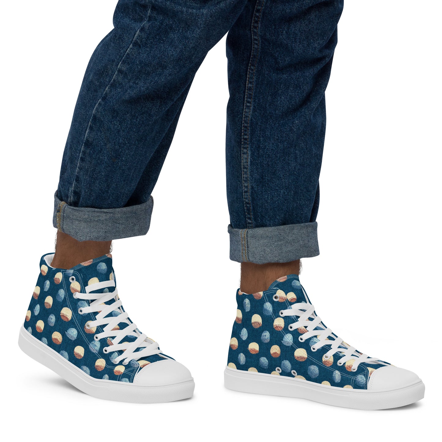 Play Ball Men’s high top canvas shoes