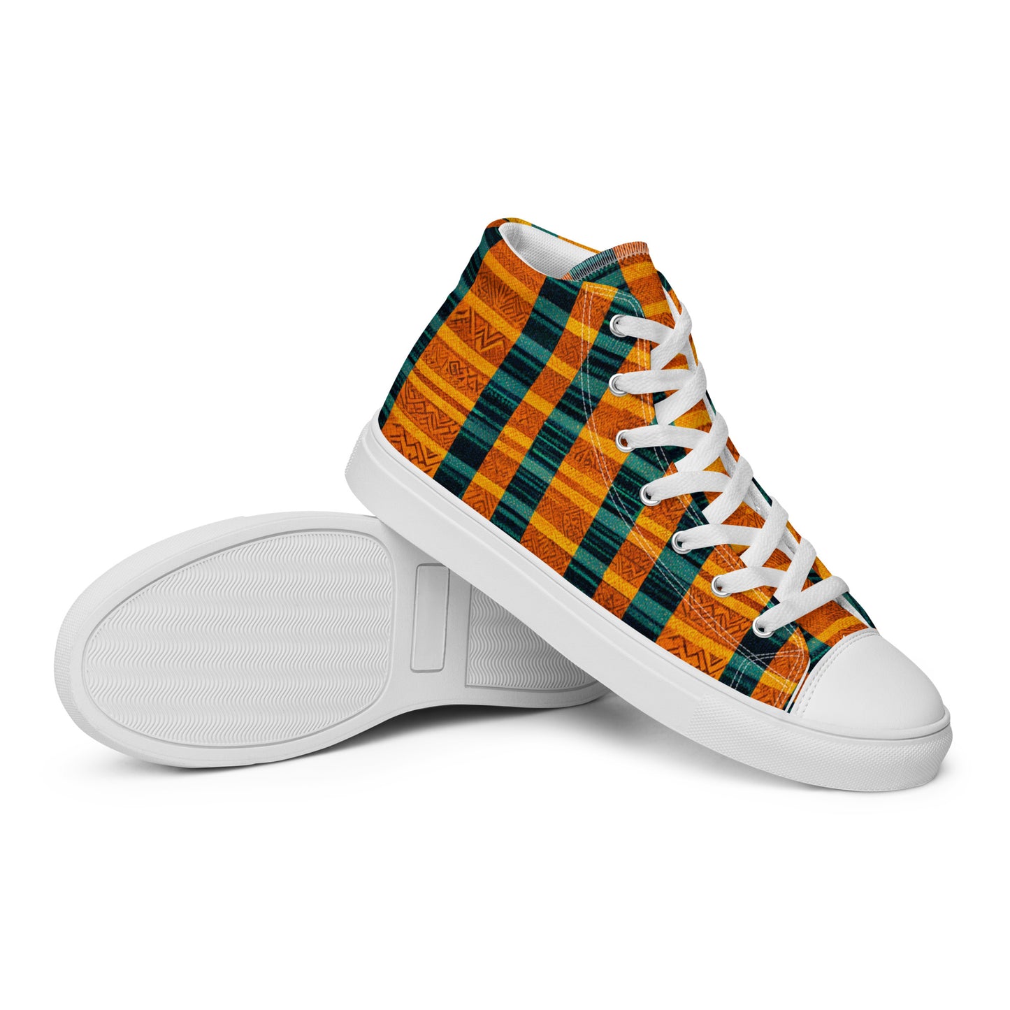 Sunset & Surf Men’s high top canvas shoes