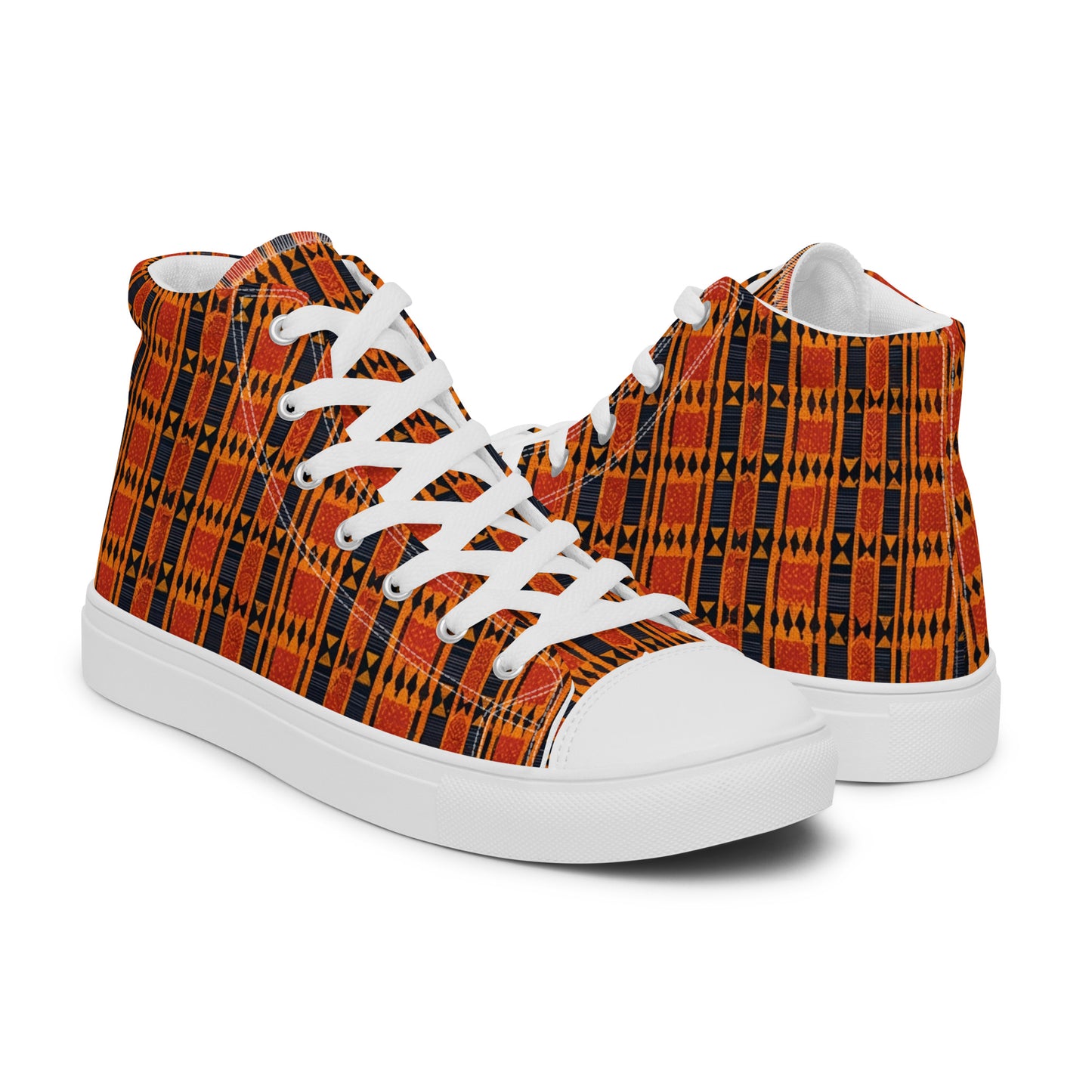 Maasai Stripe Mirage Men’s high top canvas shoes