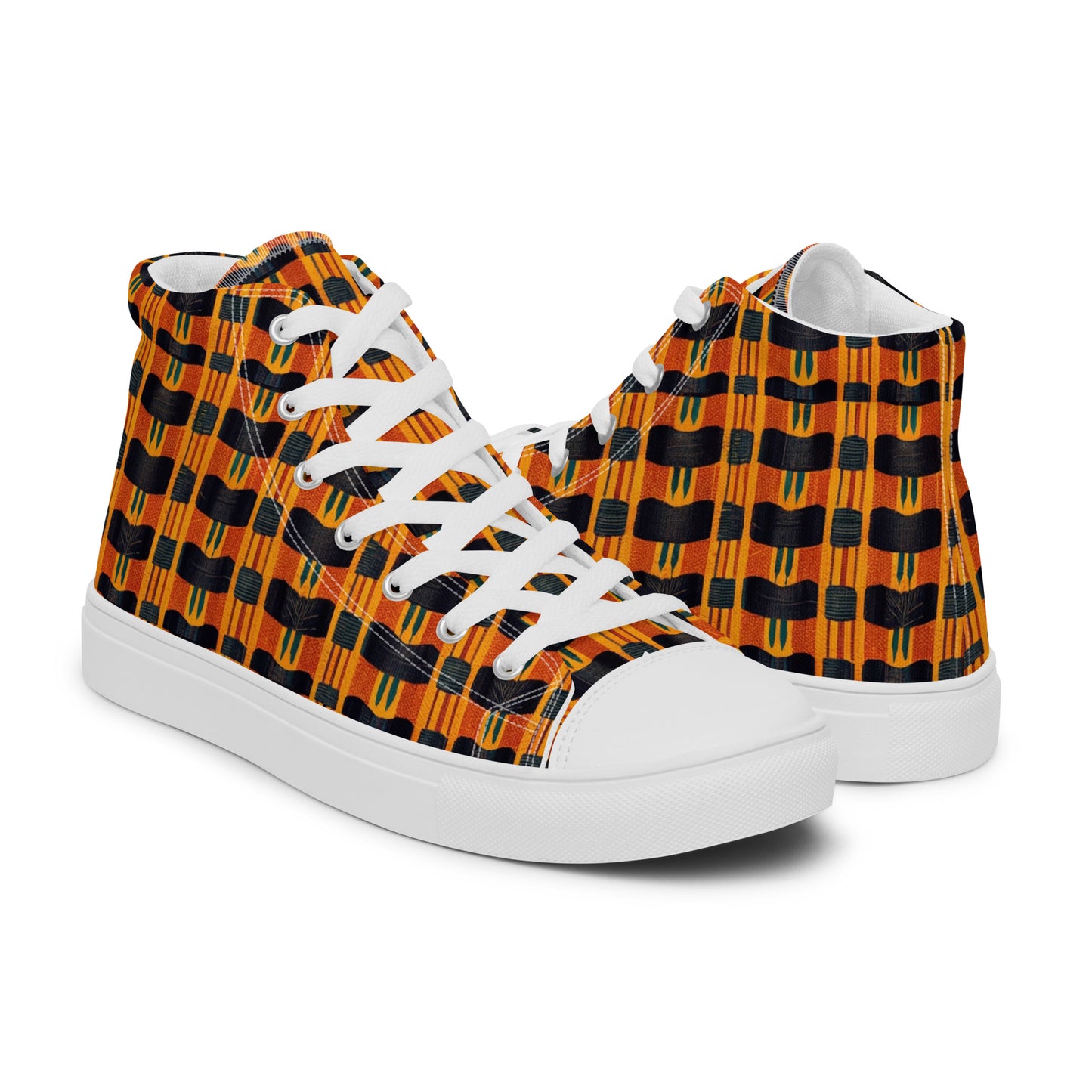 Lusaka Loomed Landscape Men’s high top canvas shoes