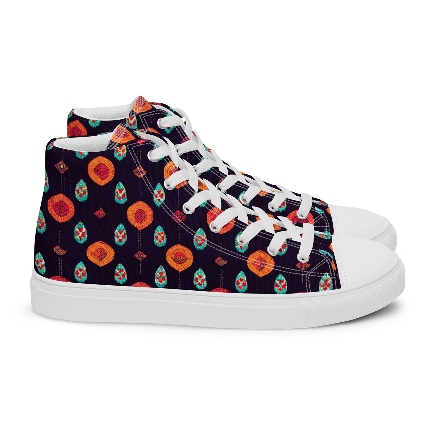 Free Spirited Flora Men’s high top canvas shoes