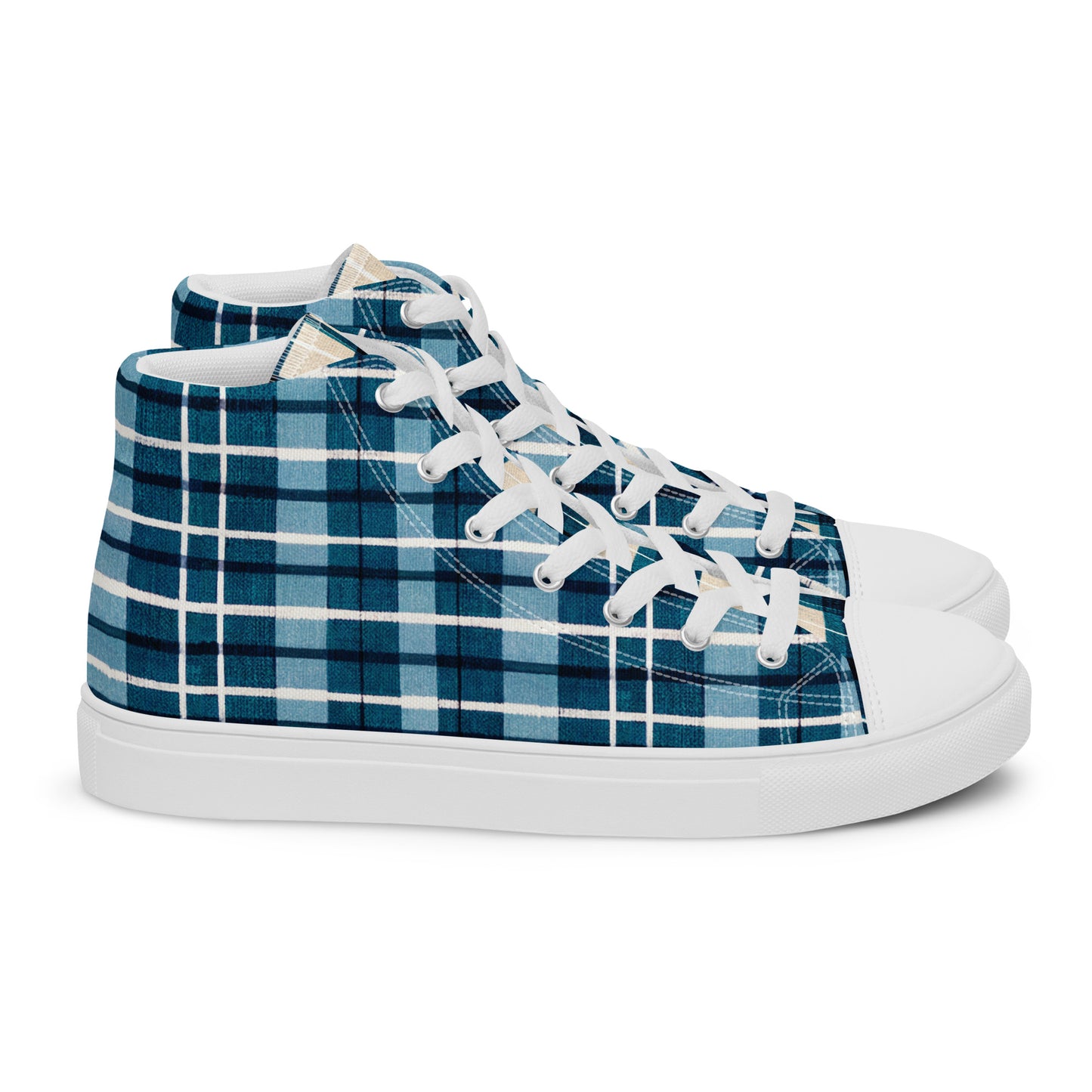 Scotsman’s Skyward Plaid Men’s high top canvas shoes