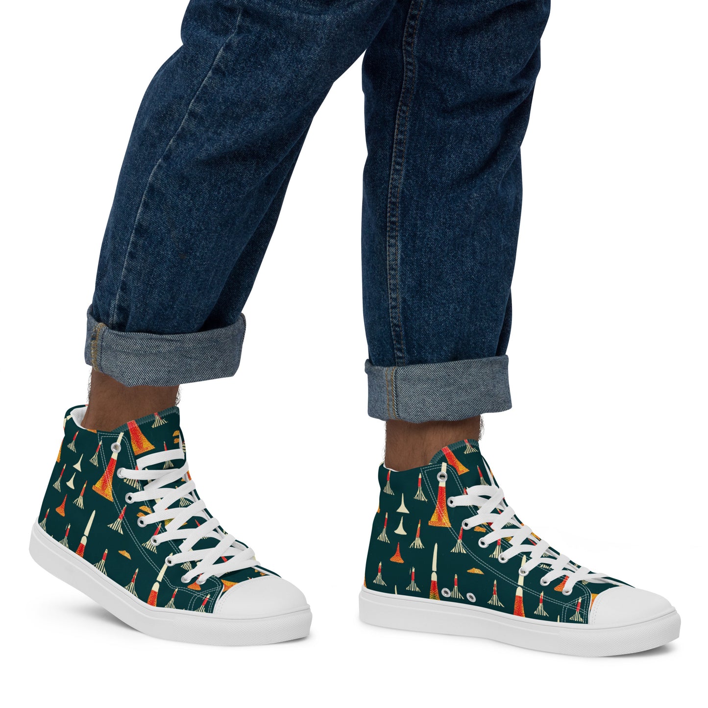 Ode to a Story Men’s high top canvas shoes