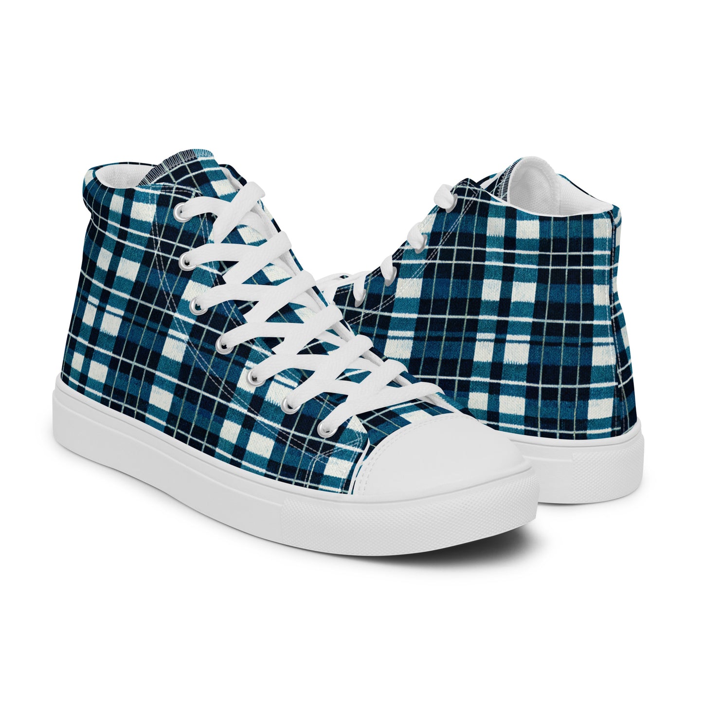 Highland Heritage Plaid Men’s high top canvas shoes