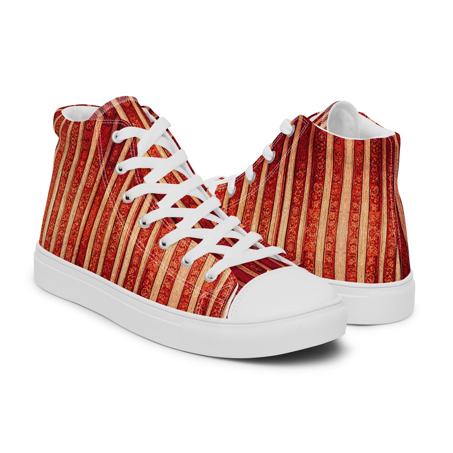 Intricate Carmine Men’s high top canvas shoes