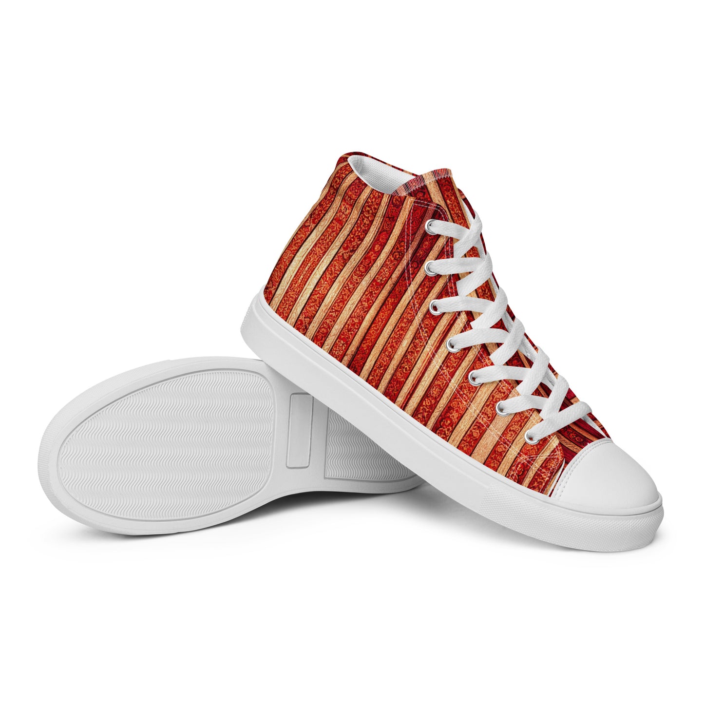 Intricate Carmine Men’s high top canvas shoes