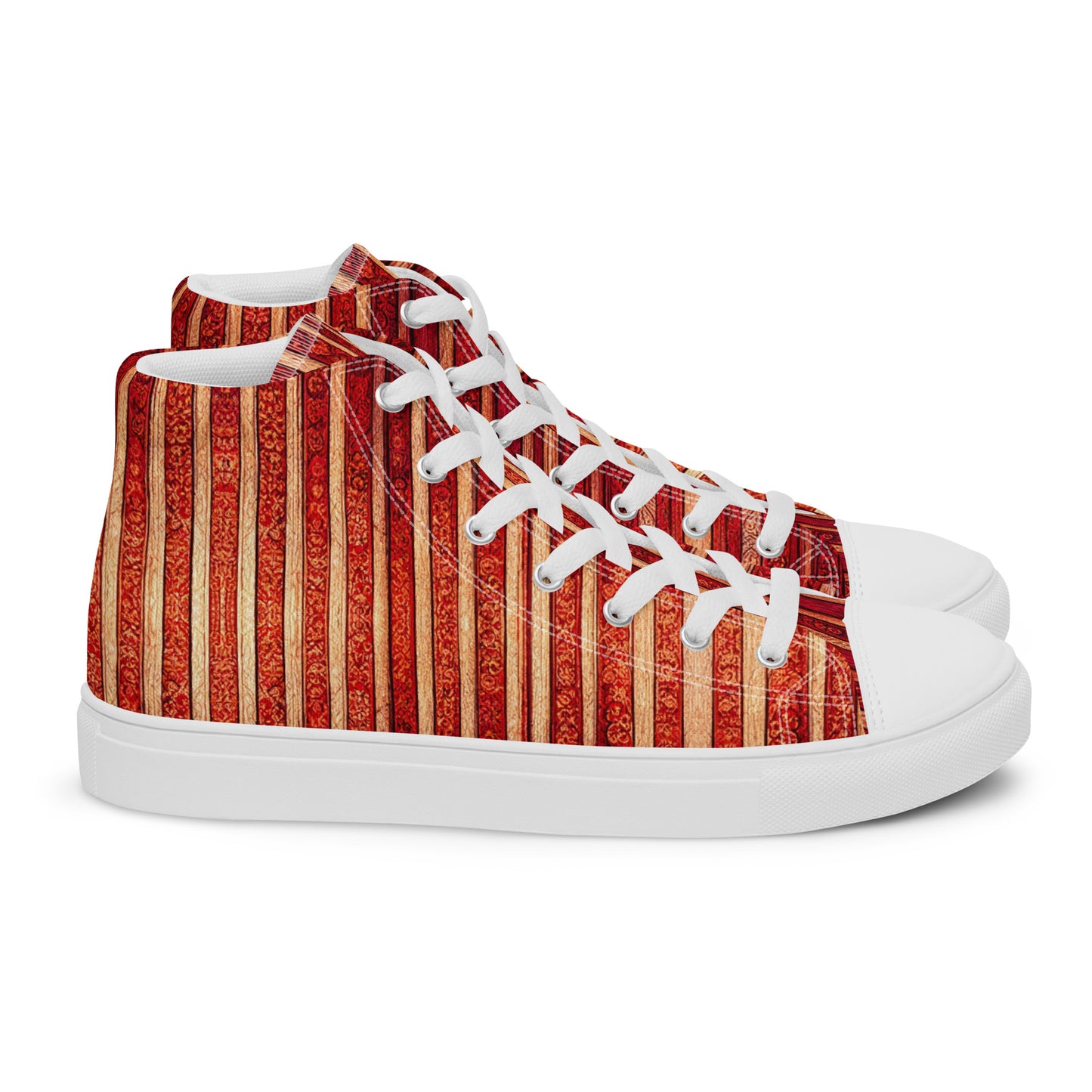 Intricate Carmine Men’s high top canvas shoes