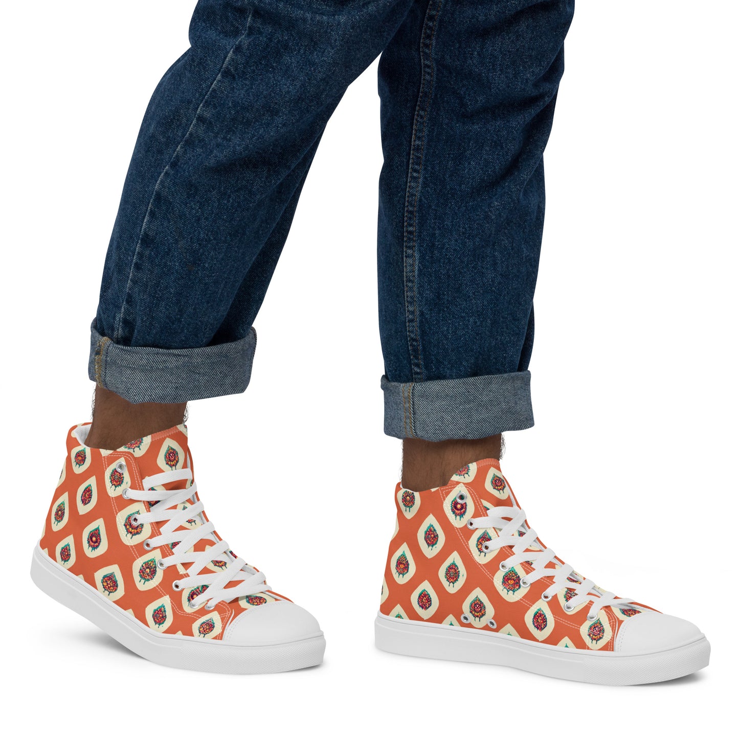 Mango Tango Men’s high top canvas shoes