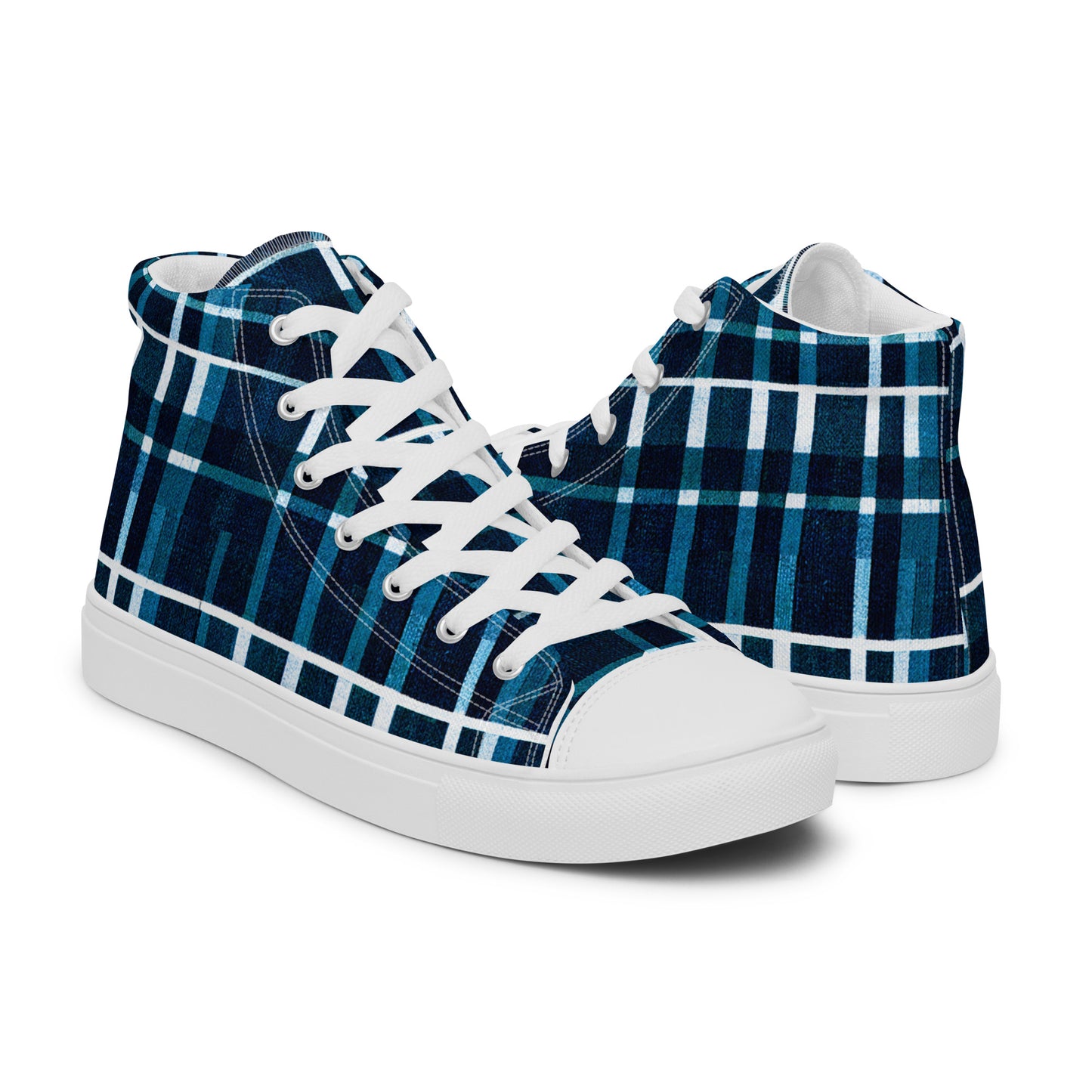 Royal Blue Scottish Heritage Men’s high top canvas shoes