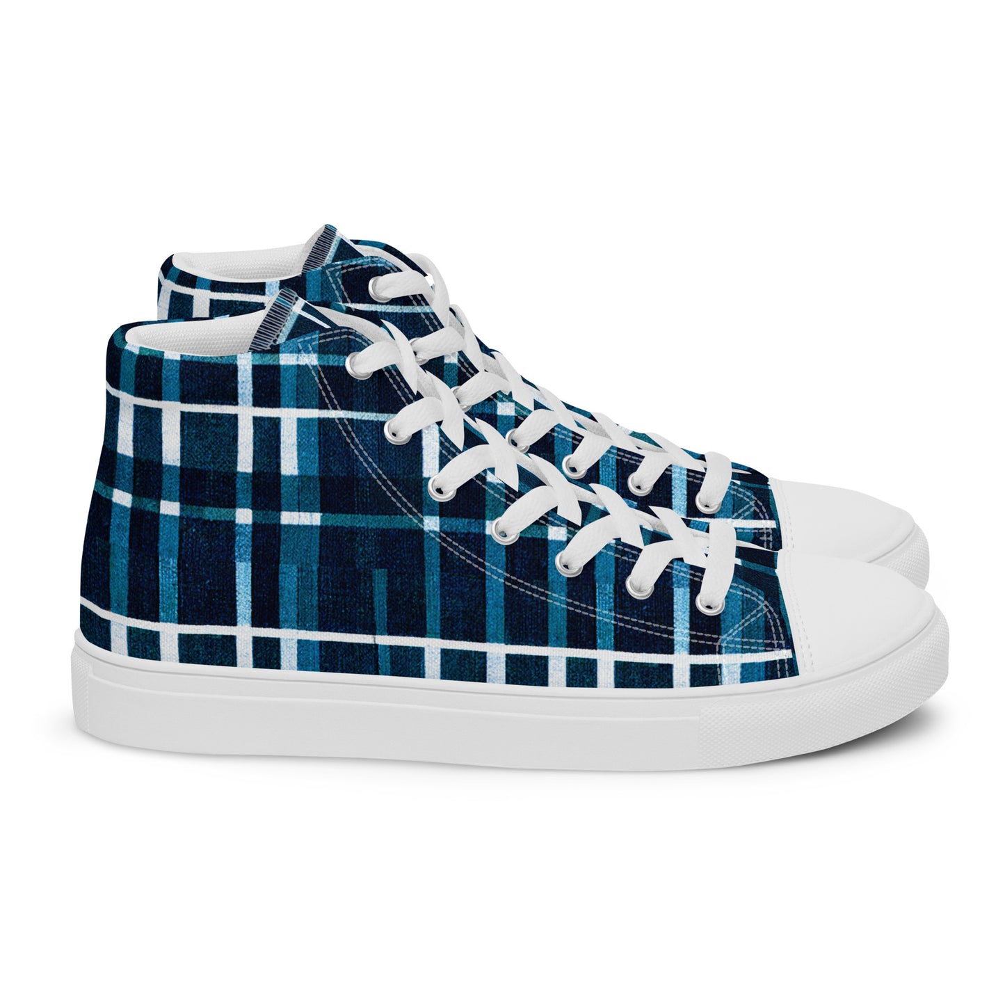 Royal Blue Scottish Heritage Men’s high top canvas shoes