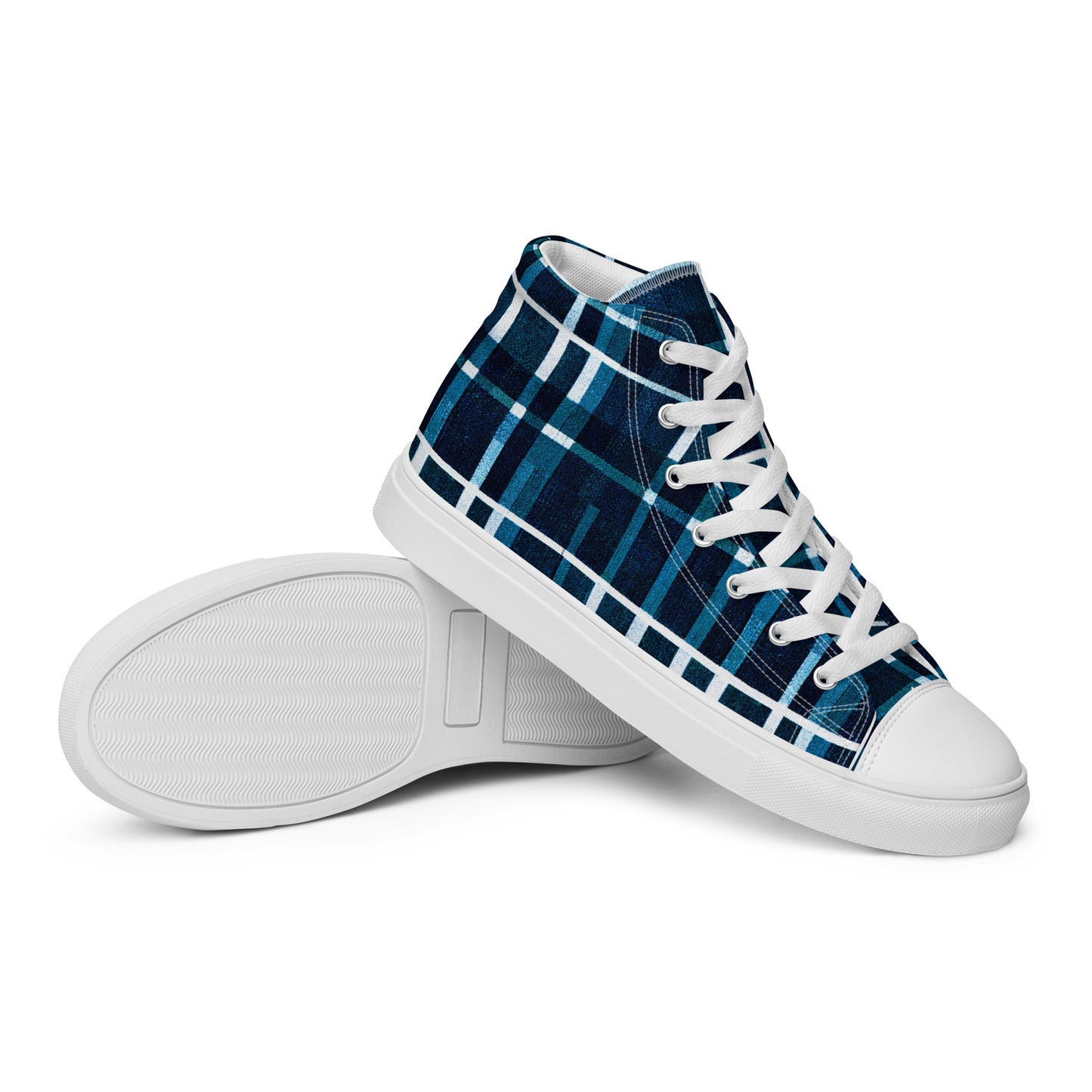 Royal Blue Scottish Heritage Men’s high top canvas shoes