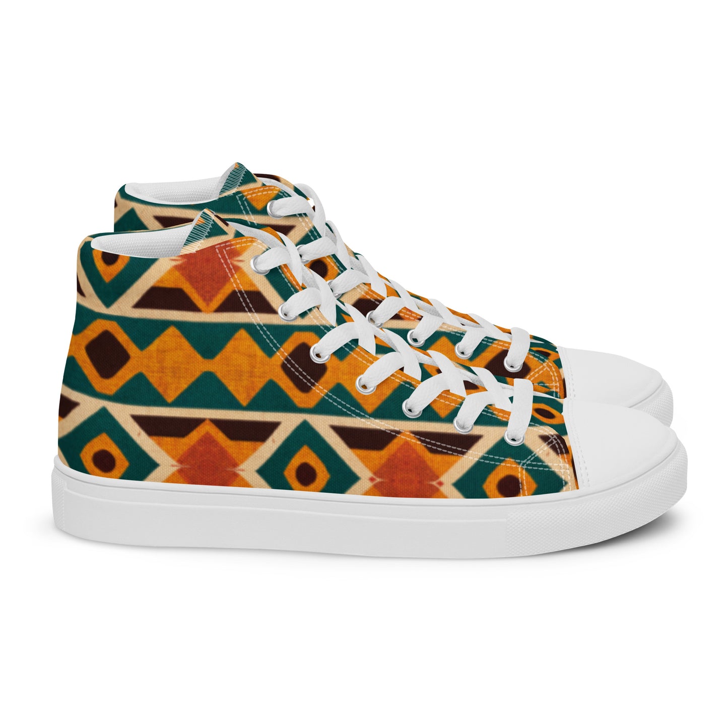 Tropical Diamond Tango Men’s high top canvas shoes