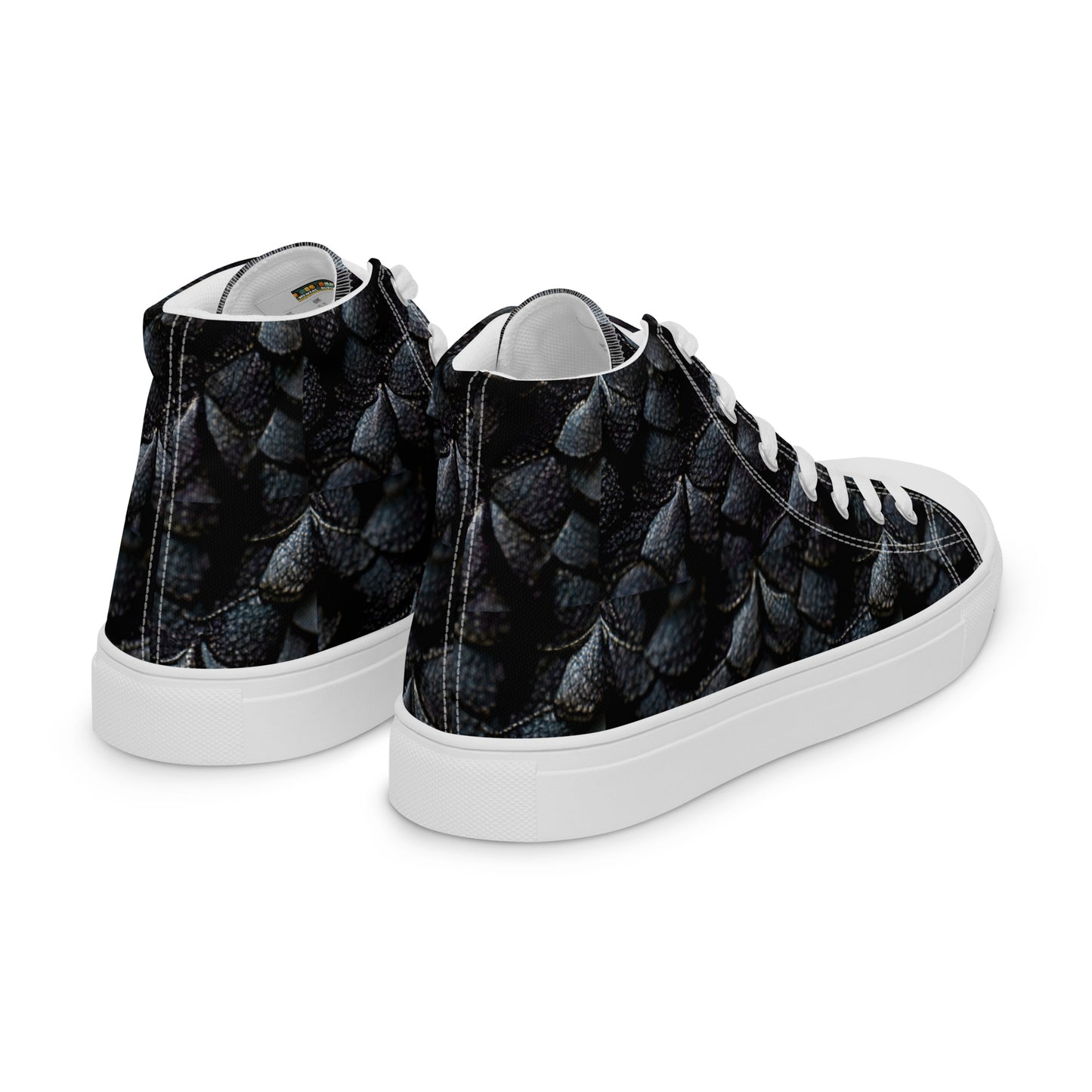 Onyxxor, the Cliff Sentinel Dragon Men’s high top canvas shoes