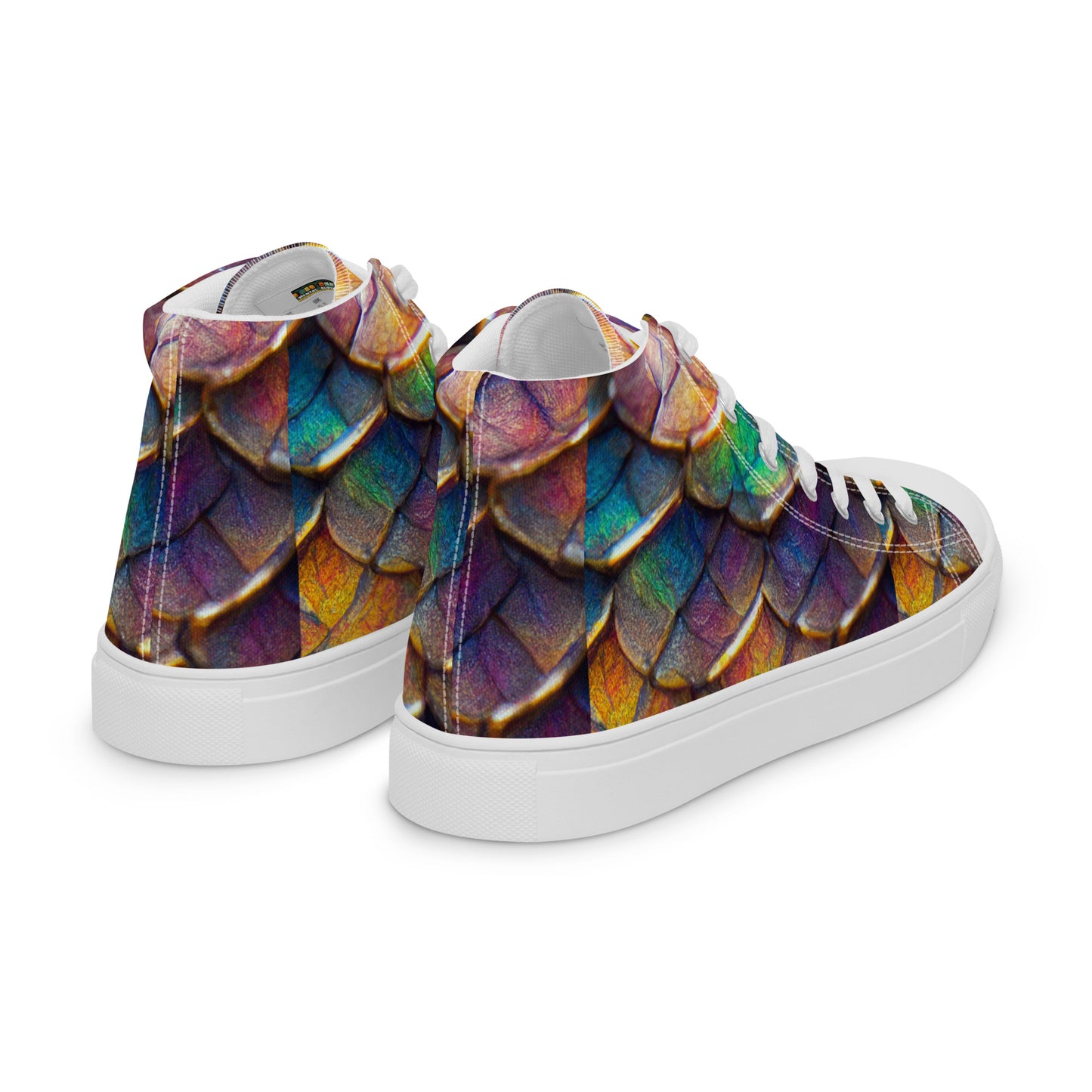 Joannesong, the Prismatic Wilderness Muse Men’s high top canvas shoes