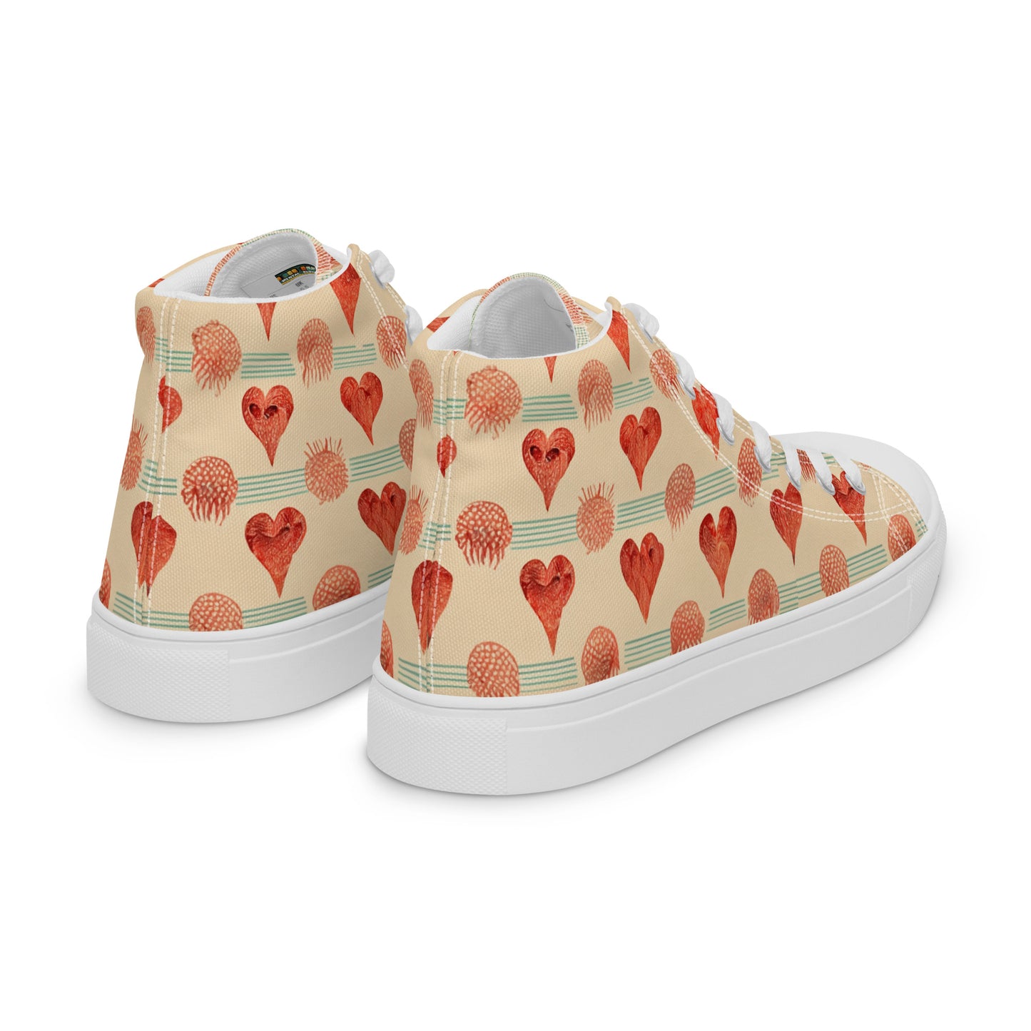 Loves Prints Men’s high top canvas shoes