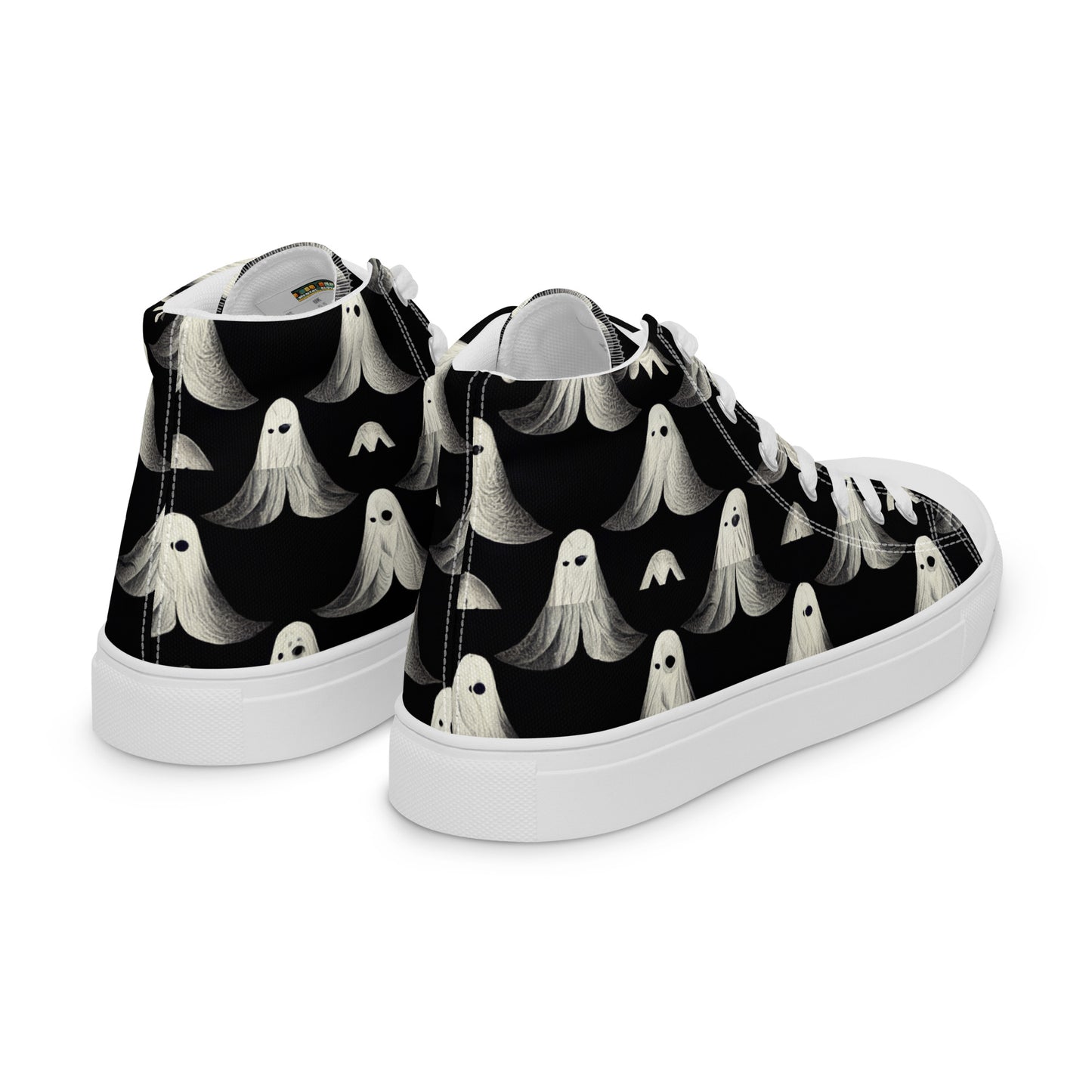 Ghostly Illusions Men’s high top canvas shoes