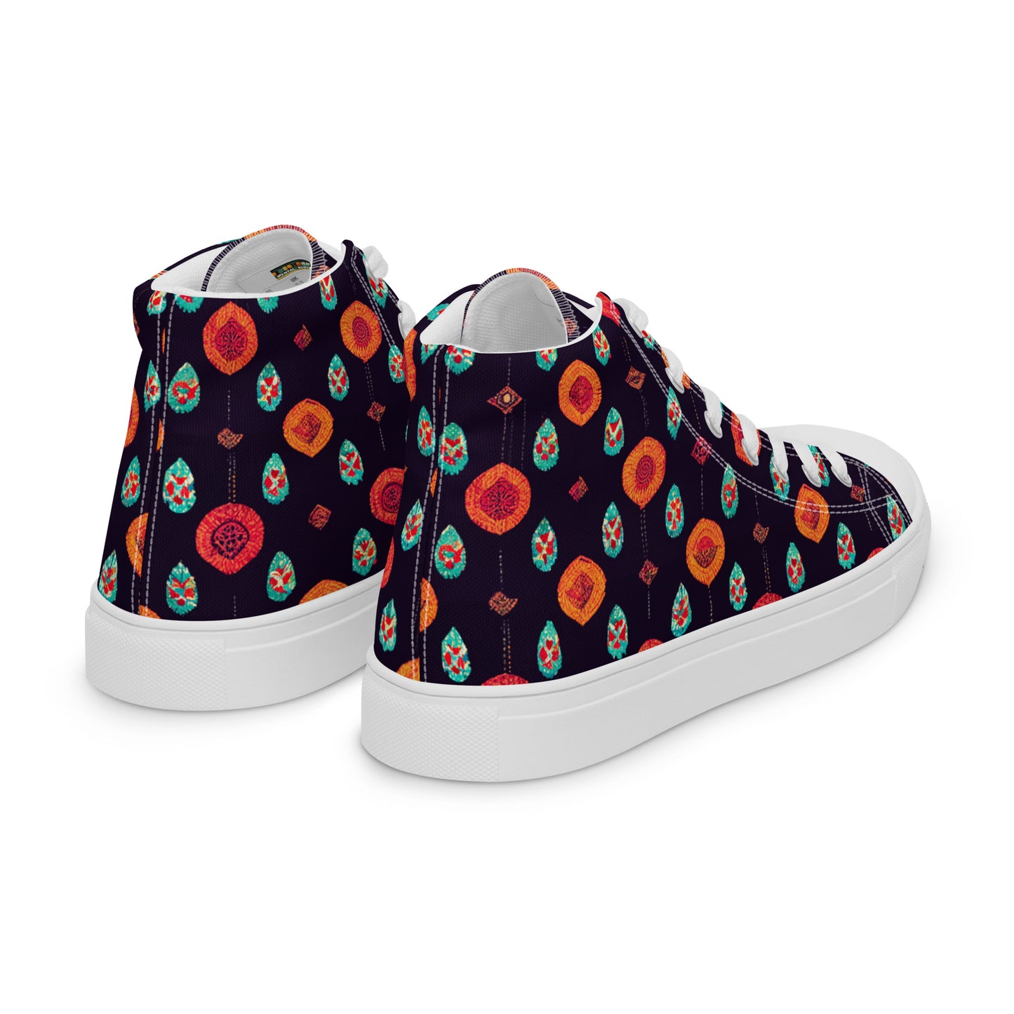 Free Spirited Flora Men’s high top canvas shoes