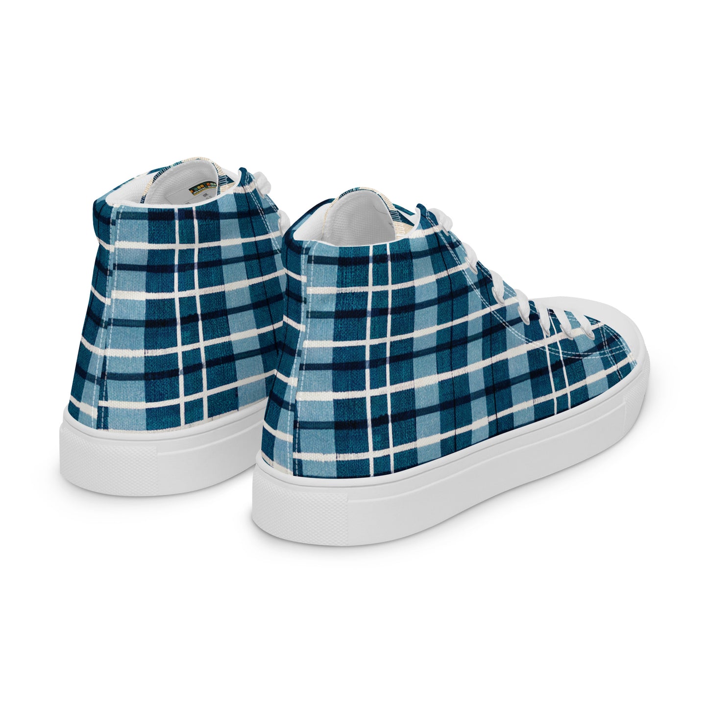 Scotsman’s Skyward Plaid Men’s high top canvas shoes