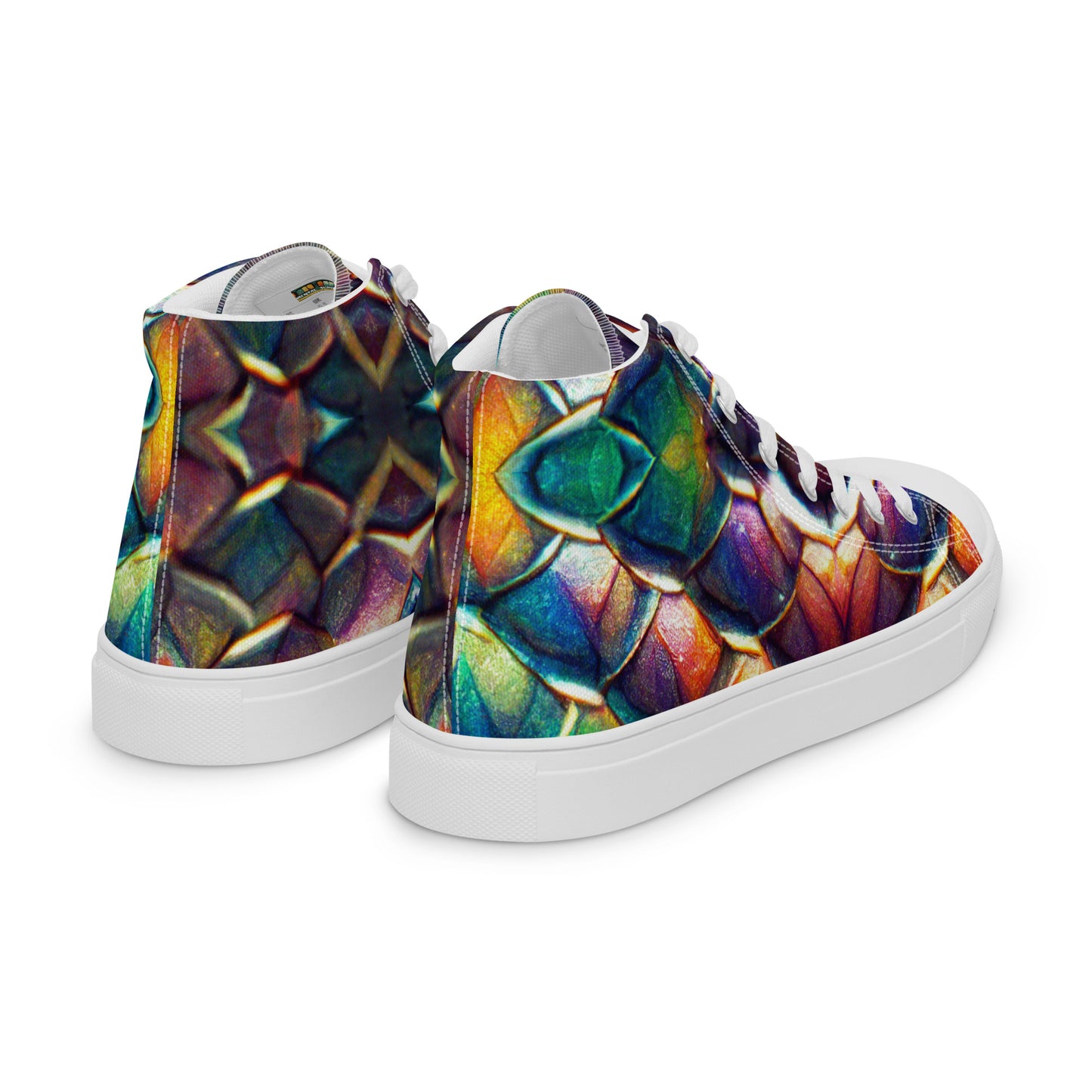 Margonithia, the Glittering Rainbow Sovereign Men’s high top canvas shoes