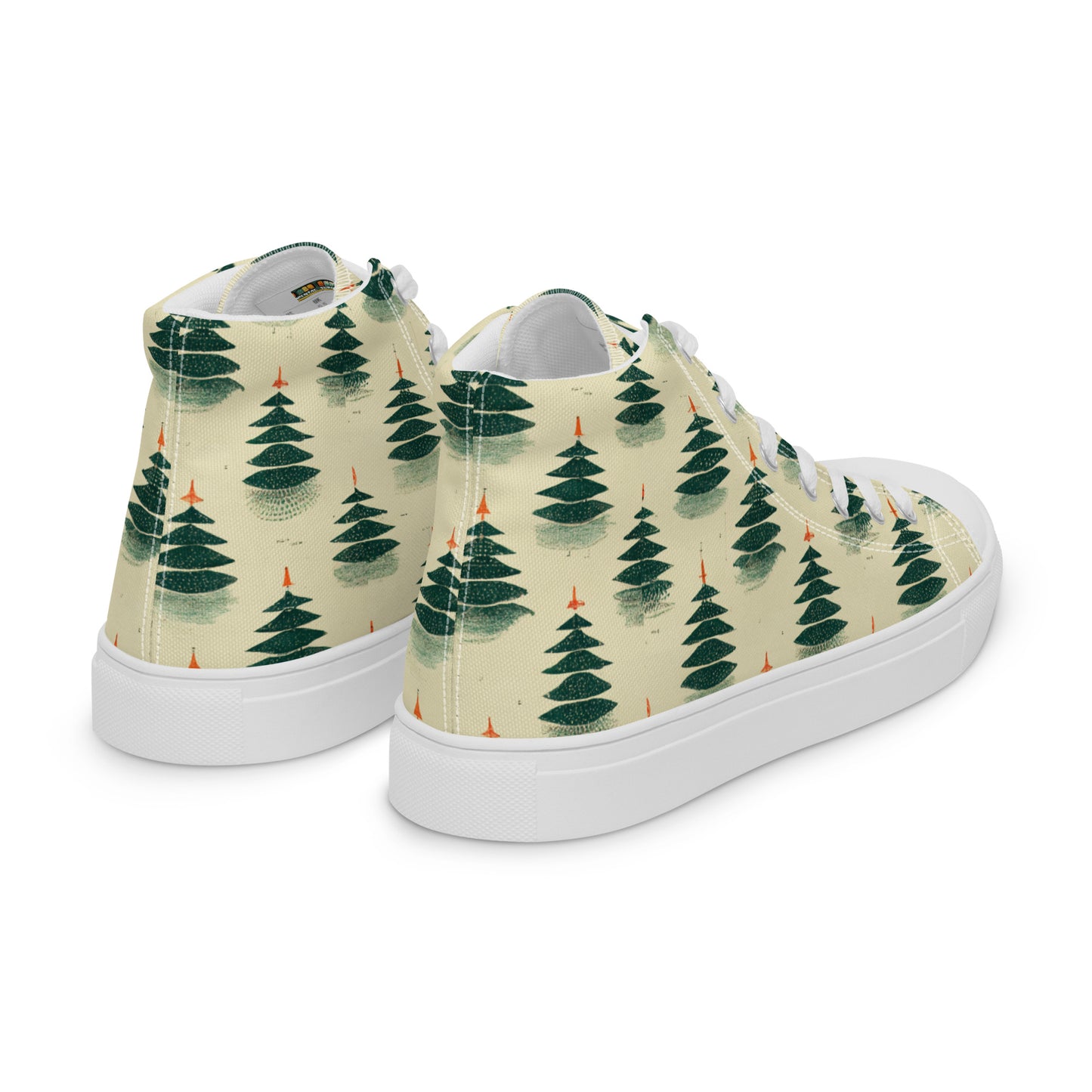 Merry Pine Parade Men’s high top canvas shoes