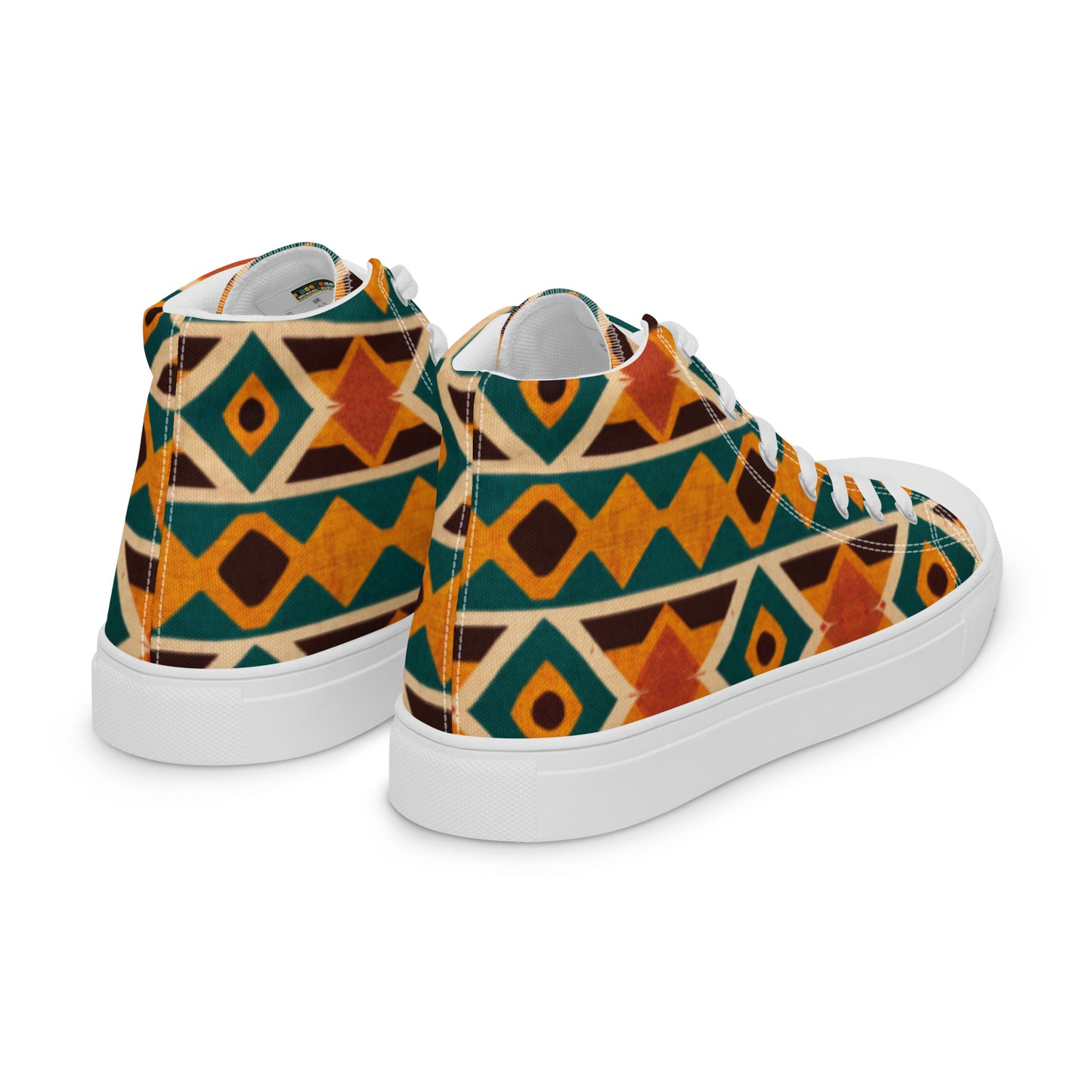 Tropical Diamond Tango Men’s high top canvas shoes