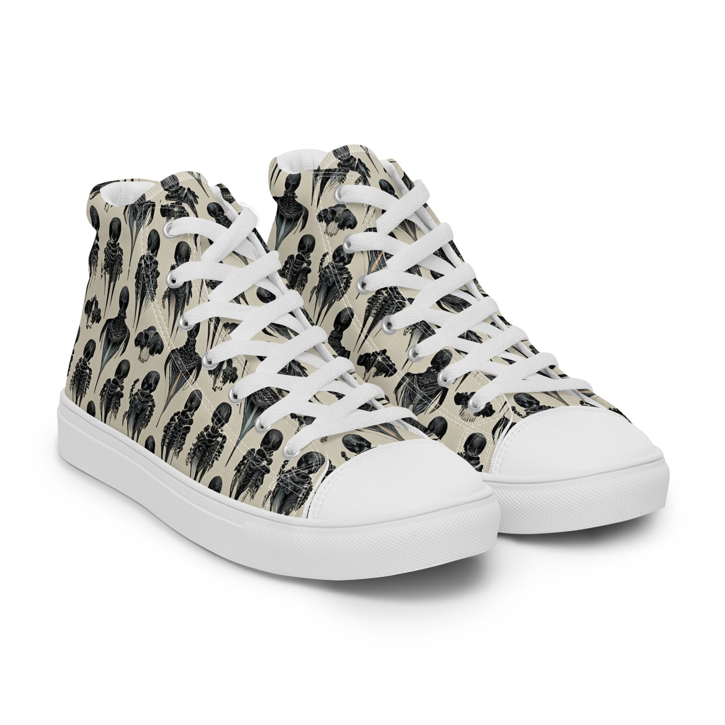 Bone Dance Men’s high top canvas shoes